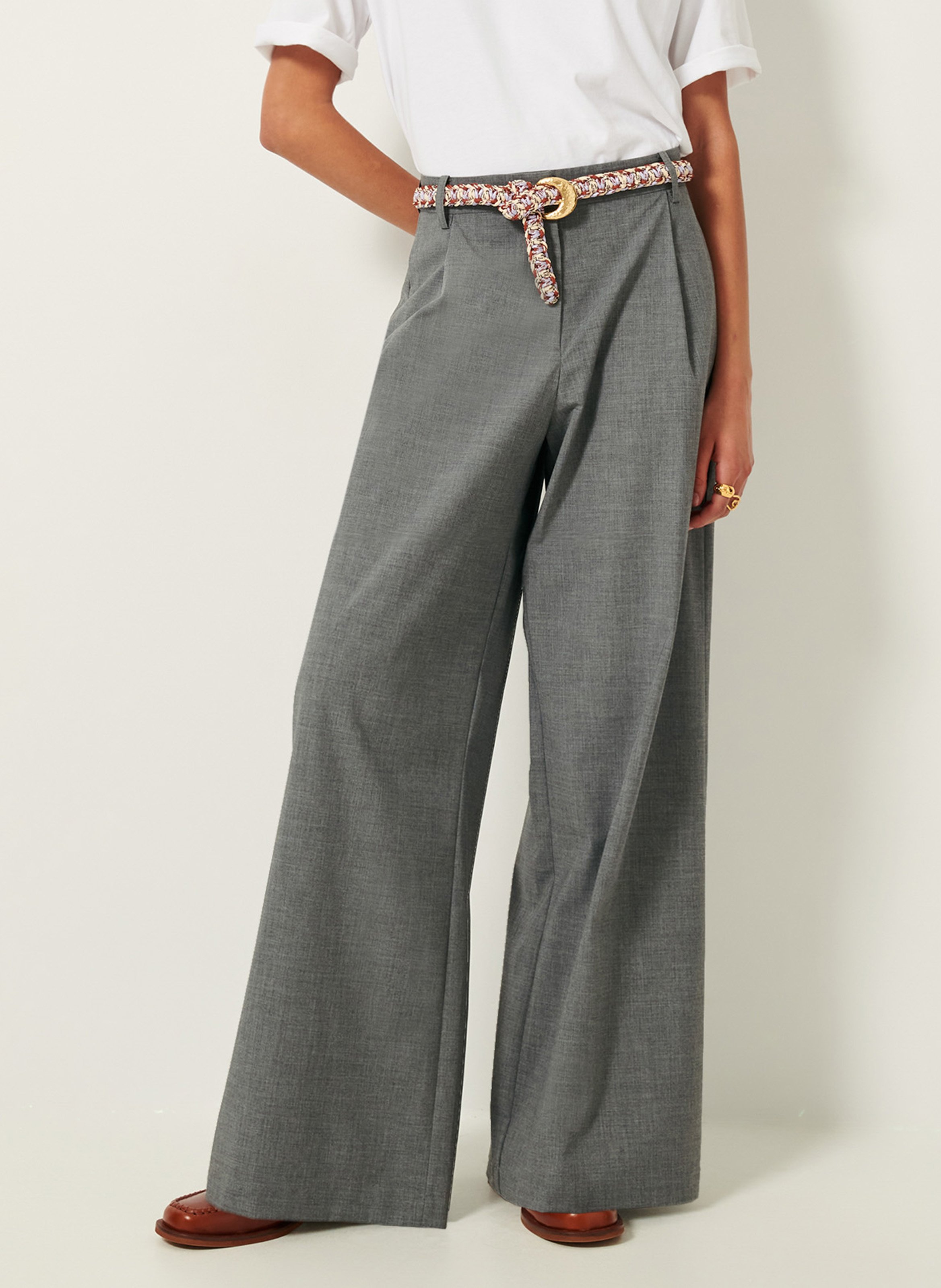Wide trousers SESSUN Grey