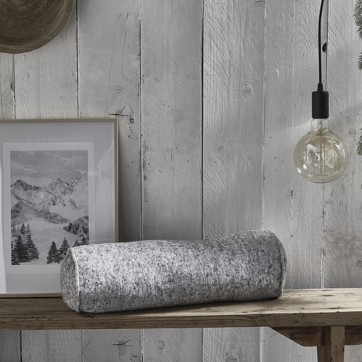Cotton bolster cushion TODAY LINGE DE MAISON Grey
