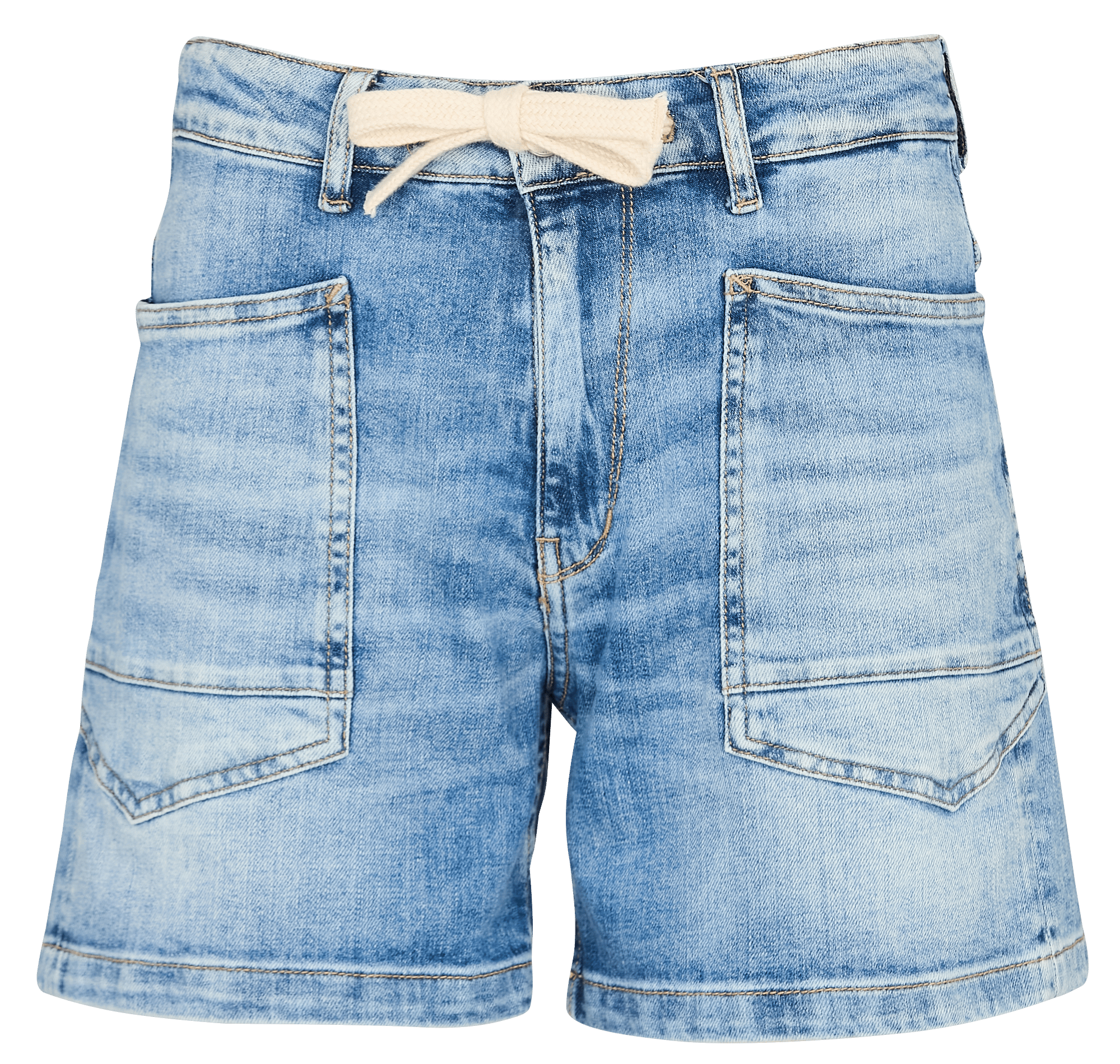 Straight cotton-blend shorts LE TEMPS DES CERISES Blue