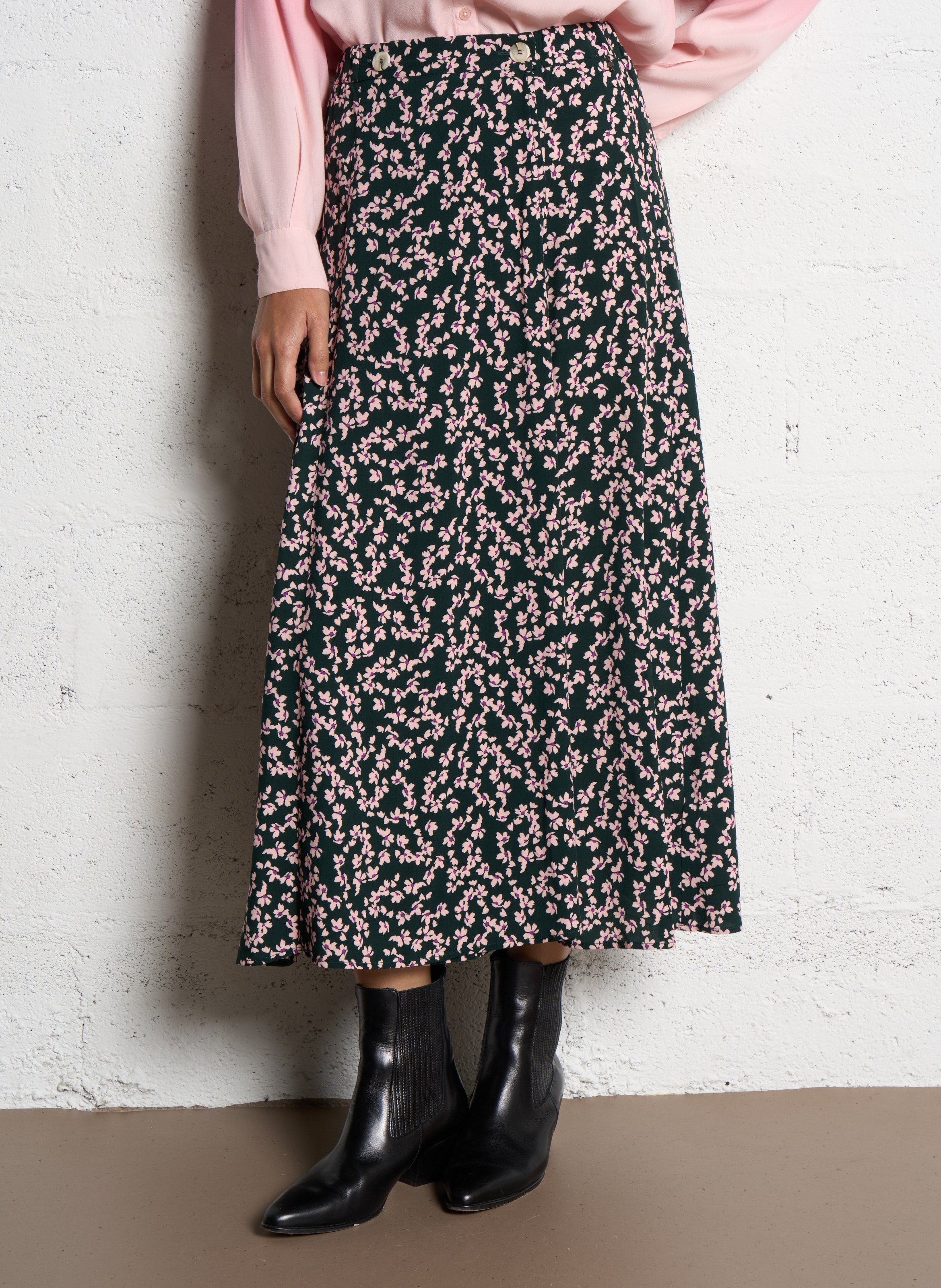 Checked skirt ONE STEP Green