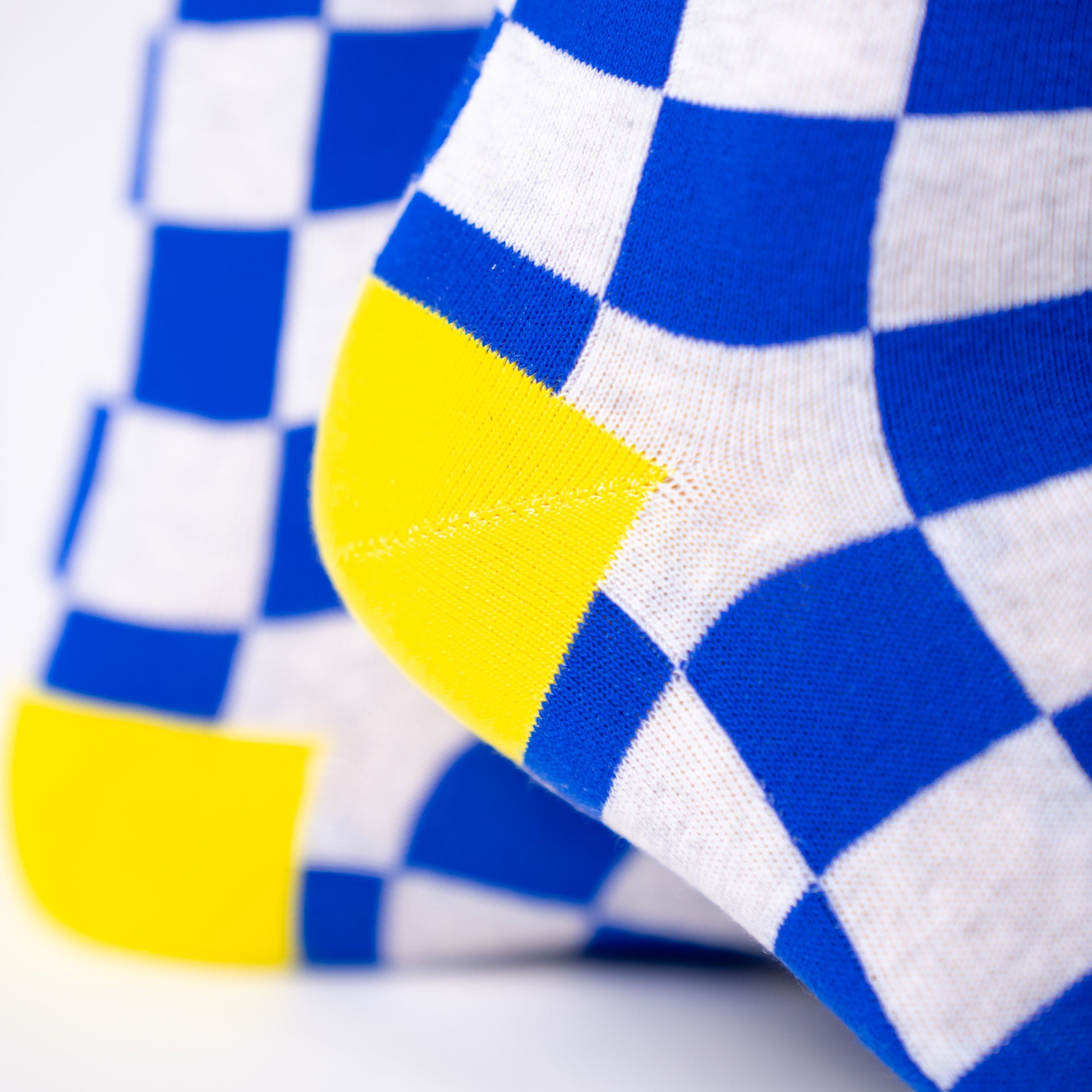 Checked combed cotton socks BILLYBELT Blue