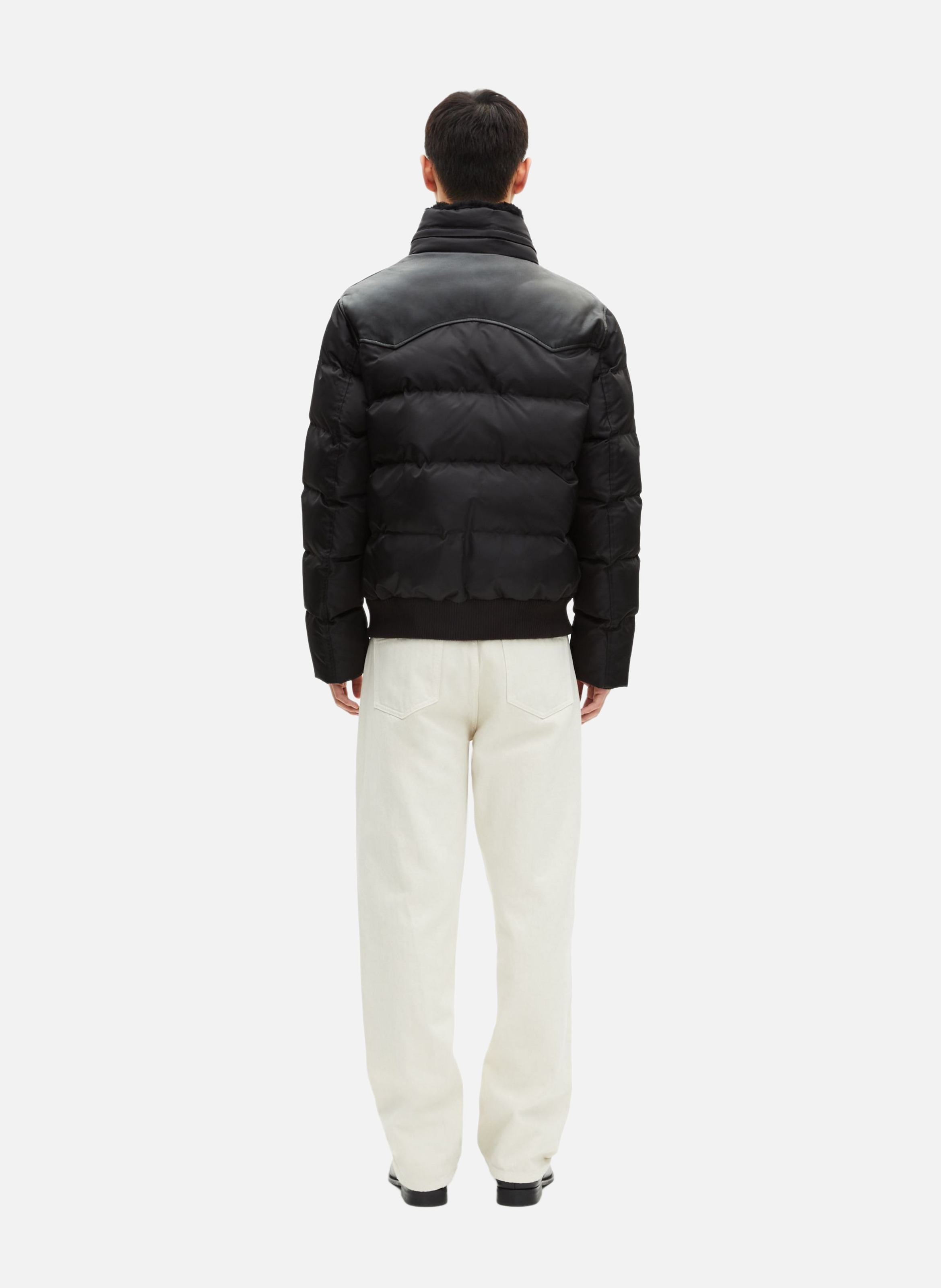 Lightweight quilted padded jacket with high neck THE KOOPLES Black