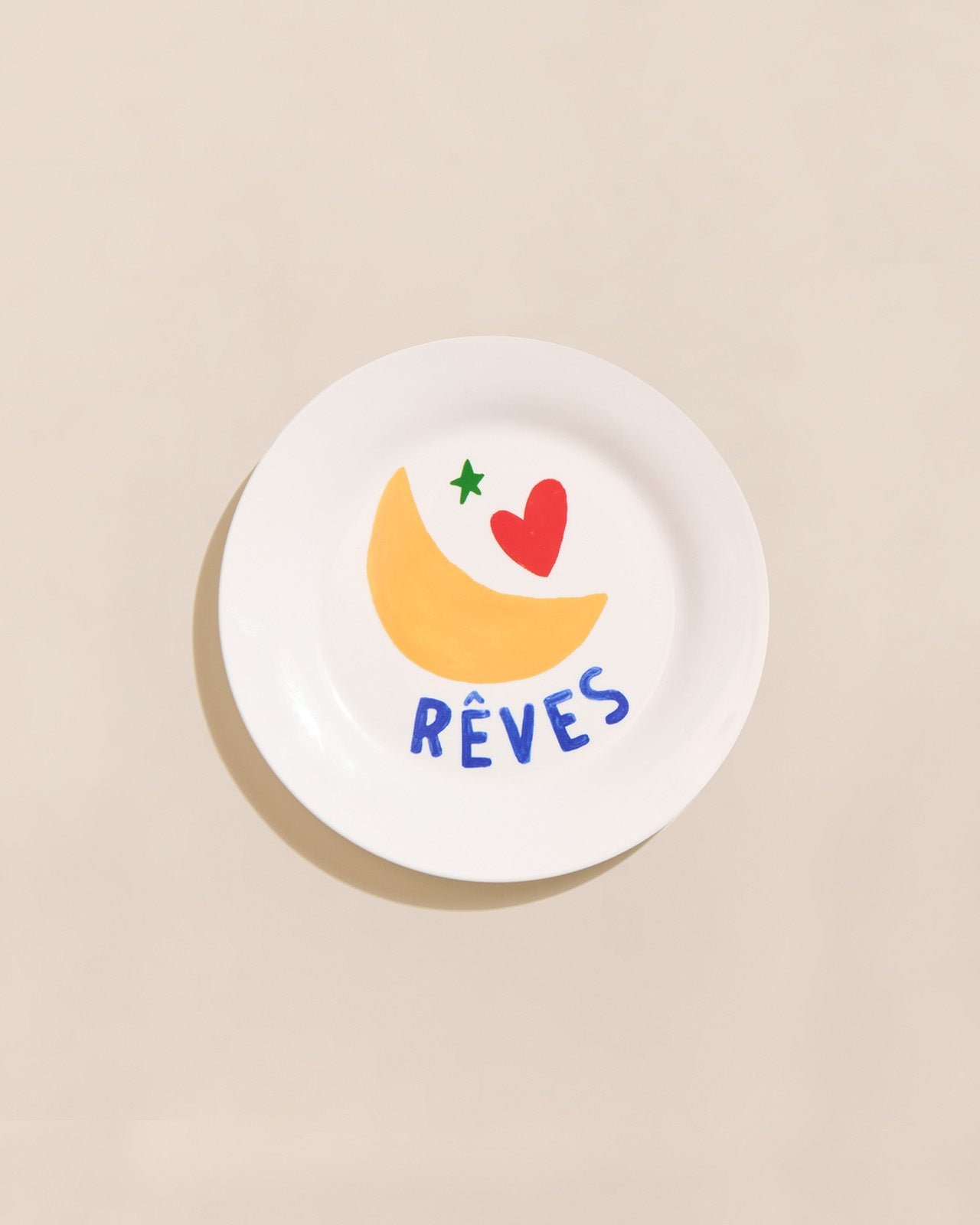 L'assiette rêves en porcelaine EMOI EMOI Blanc