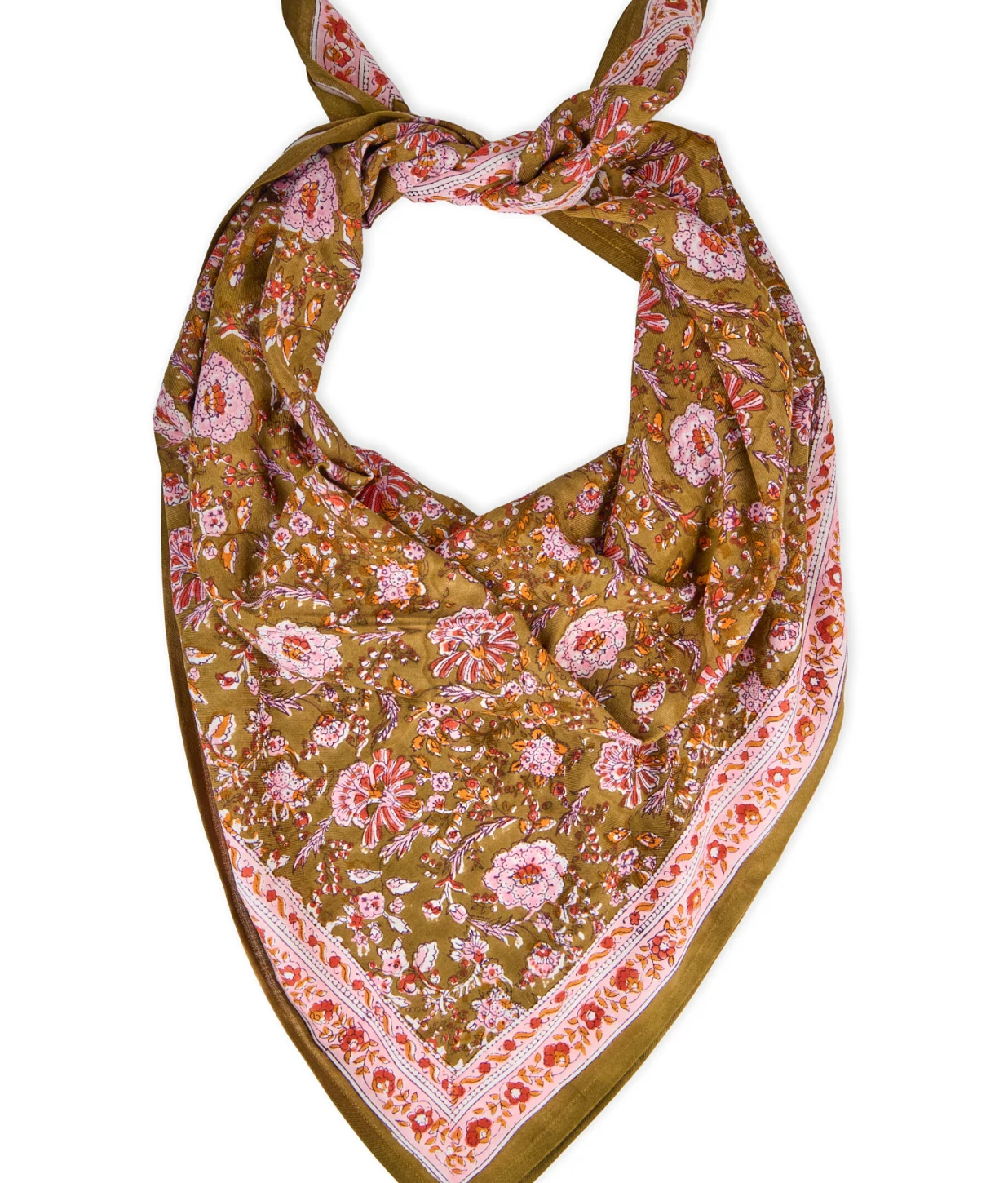 Adult printed Kiala scarf BINDI ATELIER Orange