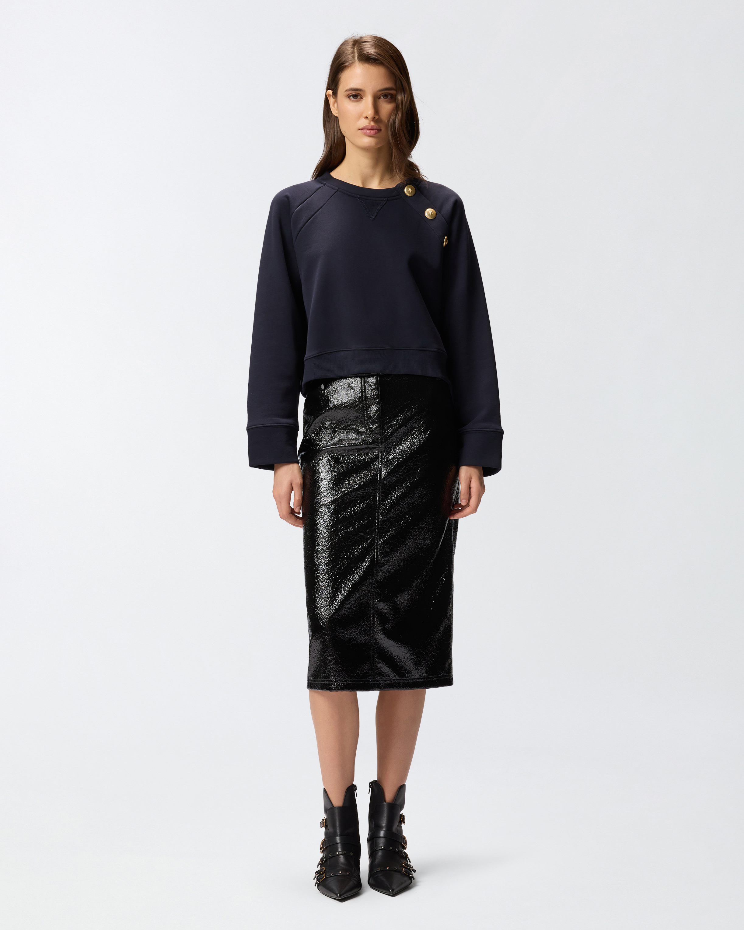 Button-up sweatshirt PINKO Blue