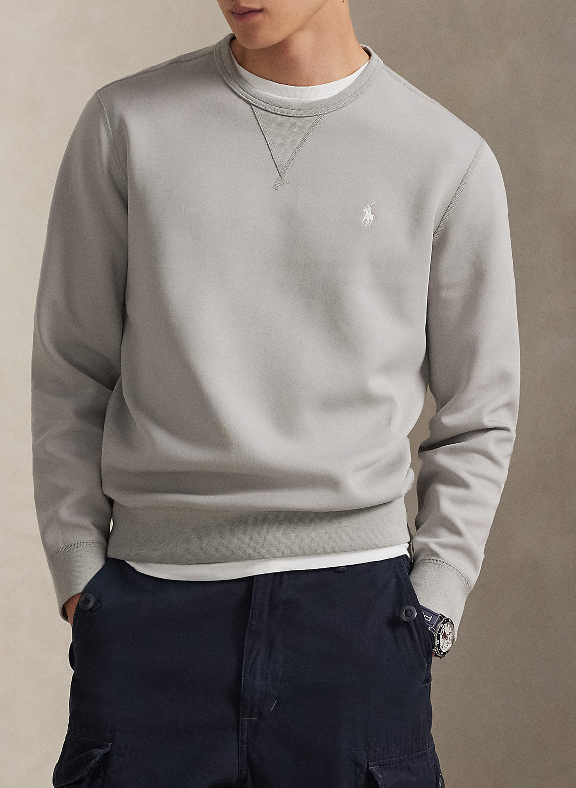 Gerade geschnittenes Sweatshirt aus Baumwoll-Mix POLO RALPH LAUREN Grau