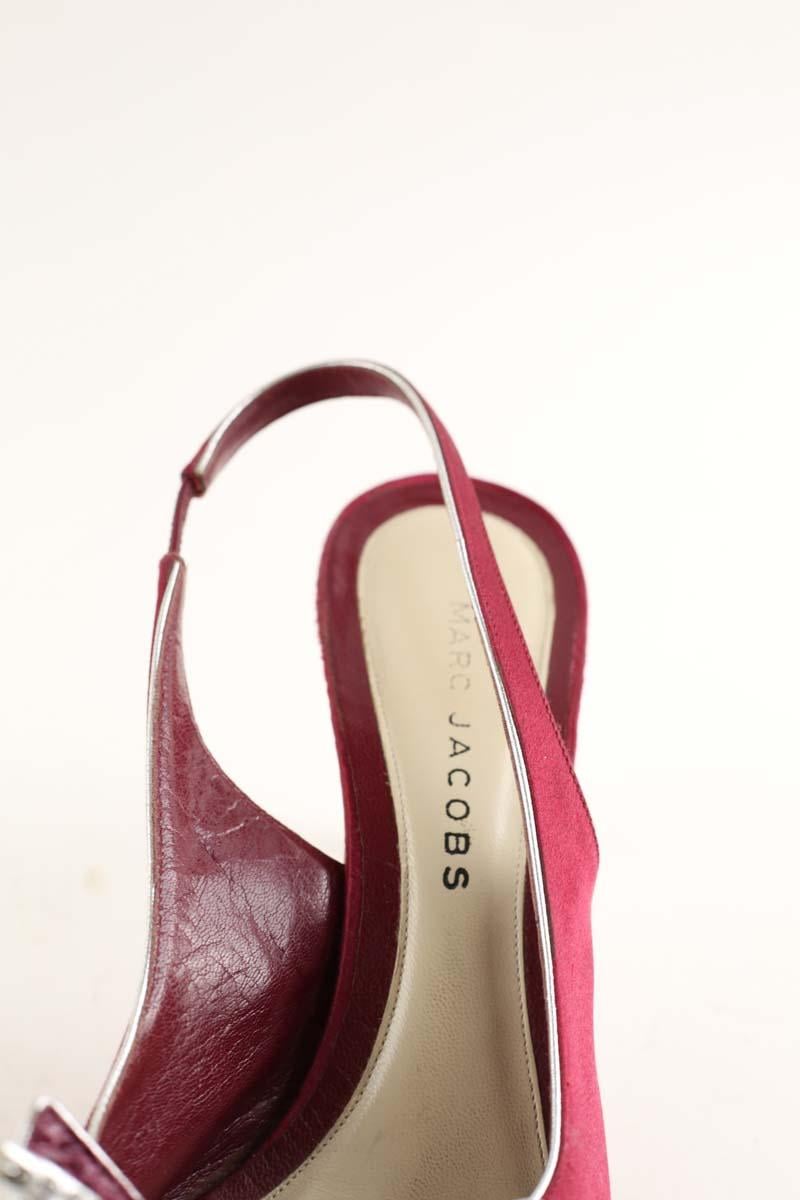 Faux leather sandals Red