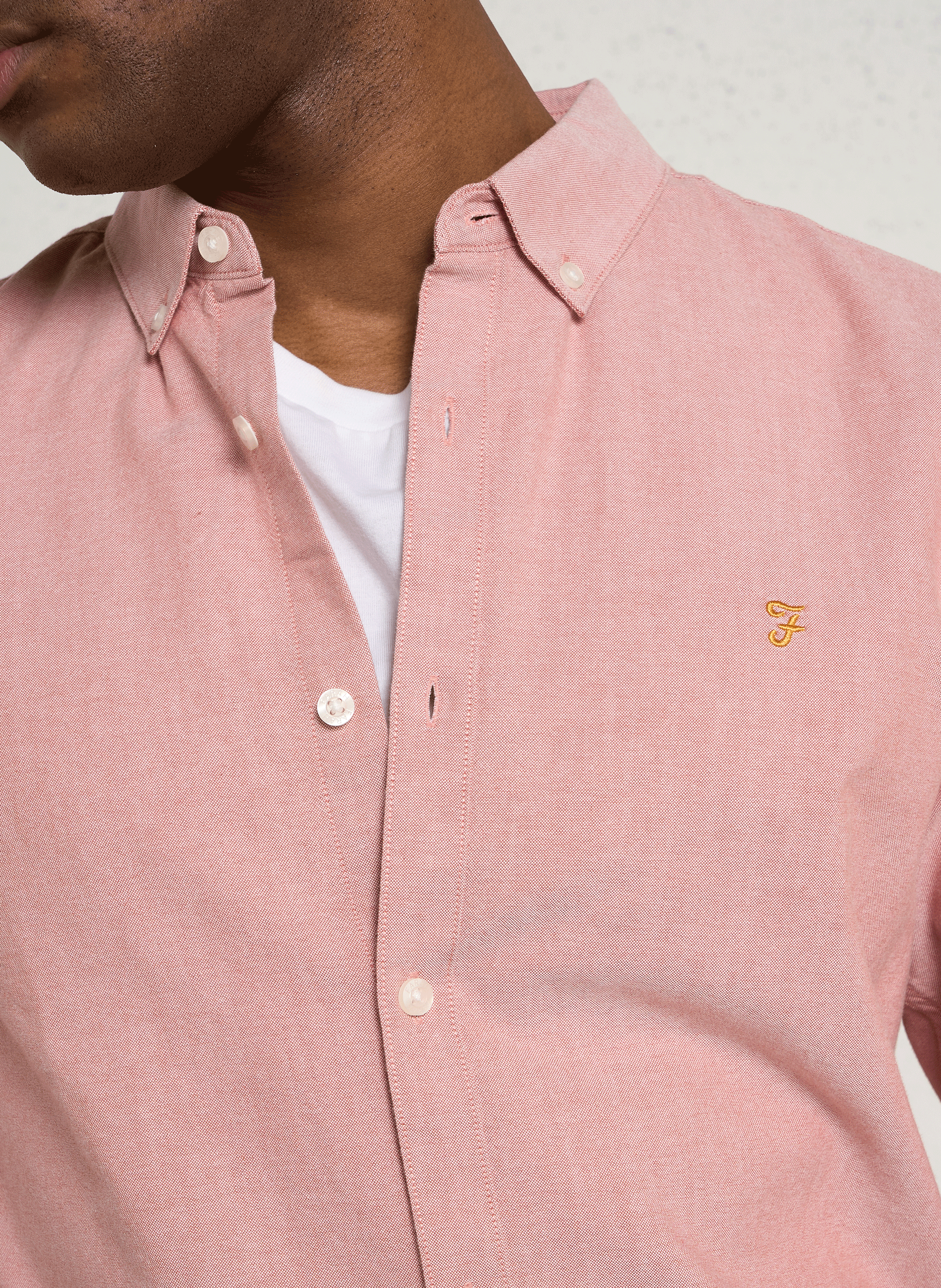 Chemise slim-fit en coton biologique FARAH Rose