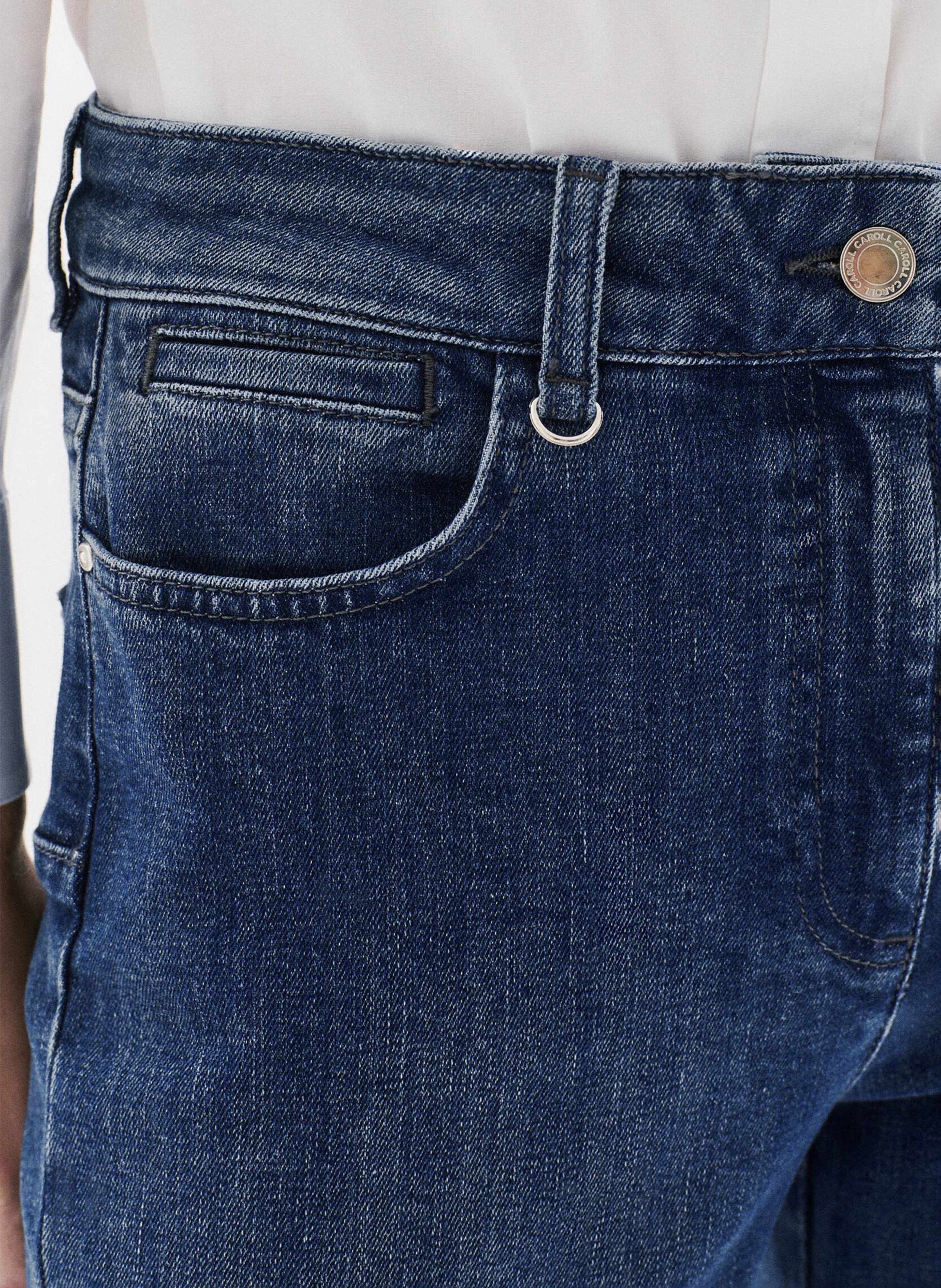 Gerade geschnittene Jeans aus Baumwoll-Mix CAROLL Blau