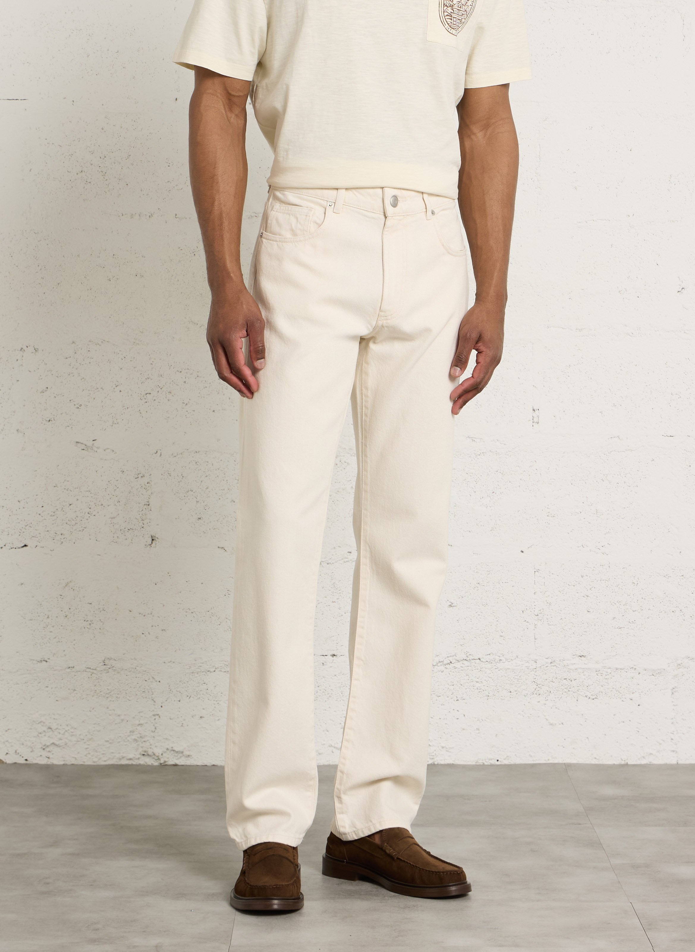 Rechte jeans - katoenblend IKKS Wit