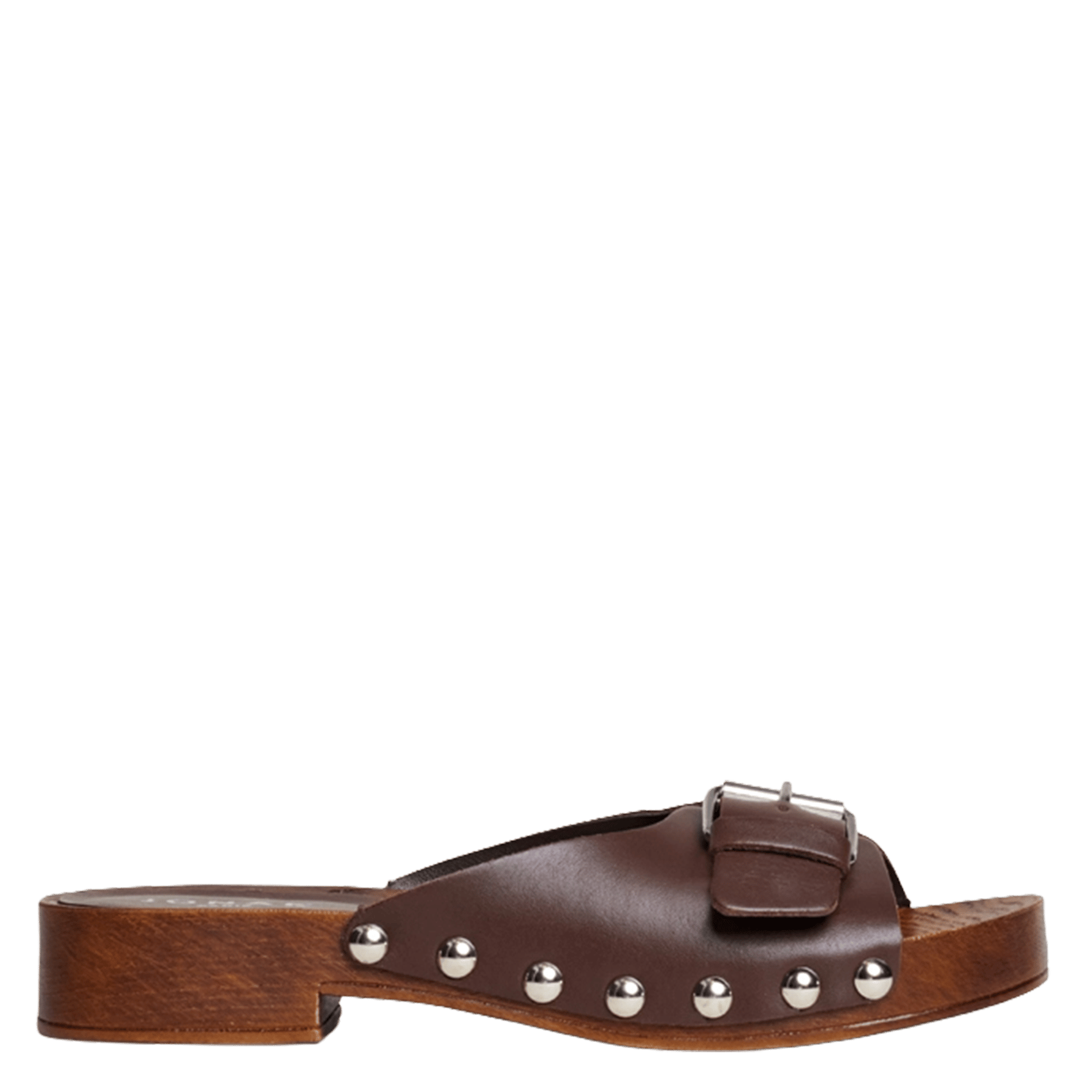 Leather mules JONAK Brown