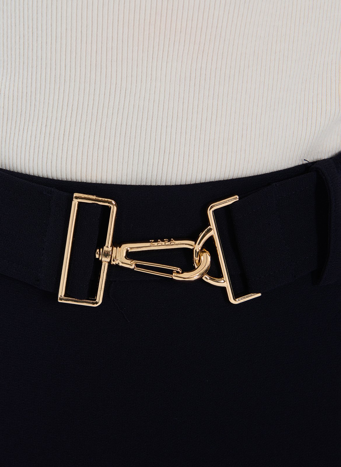 Rechte rok met plooien  ZAPA Blauw