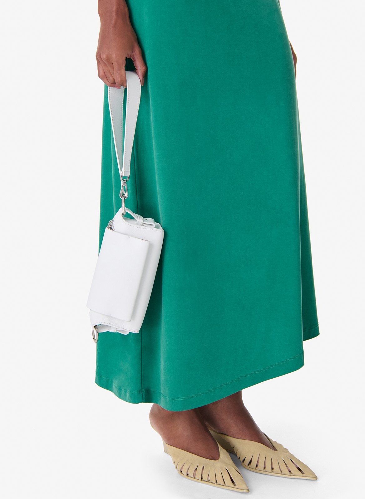 Leather clutch bag IRO White