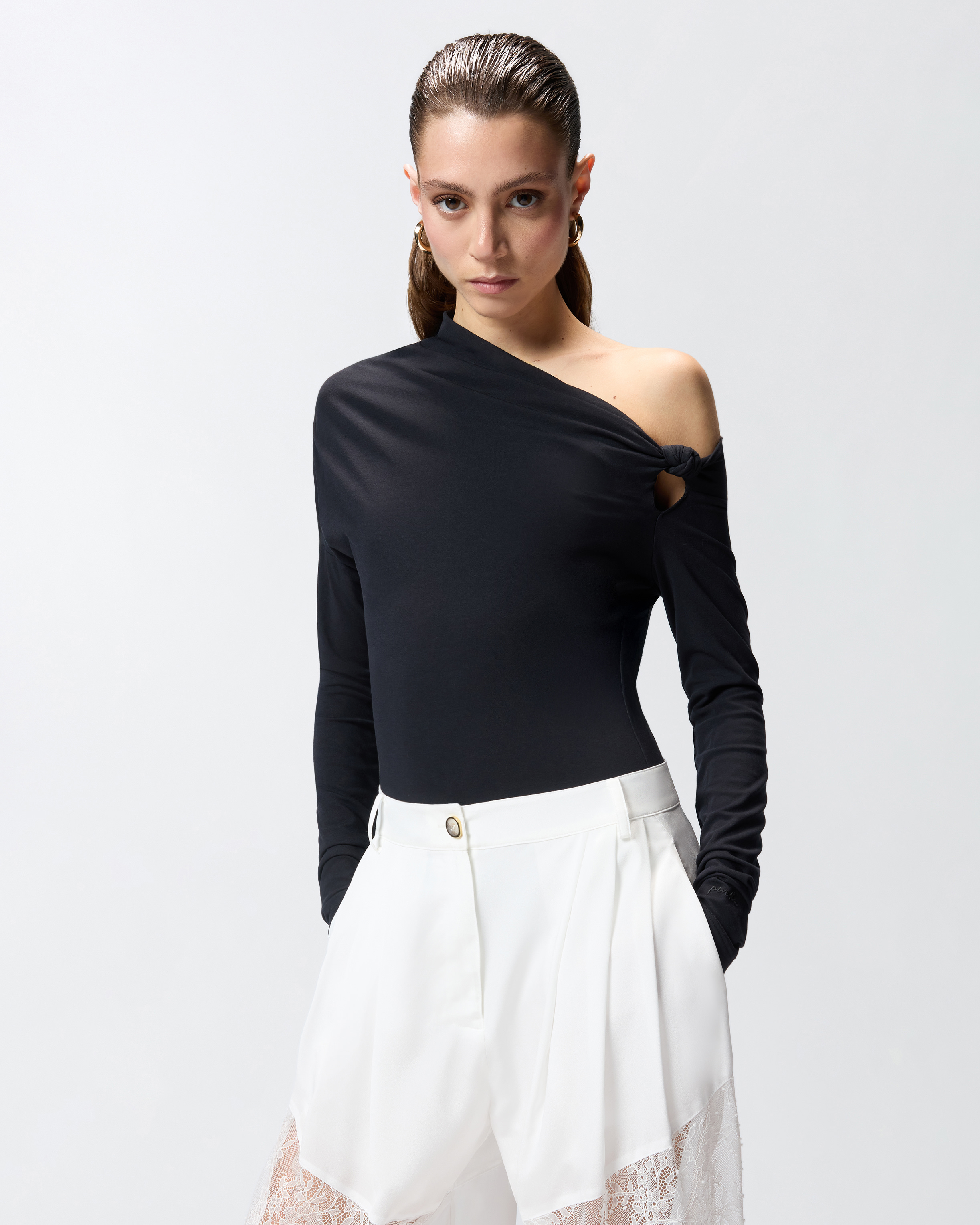 Body à encolure asymétrique PINKO Noir