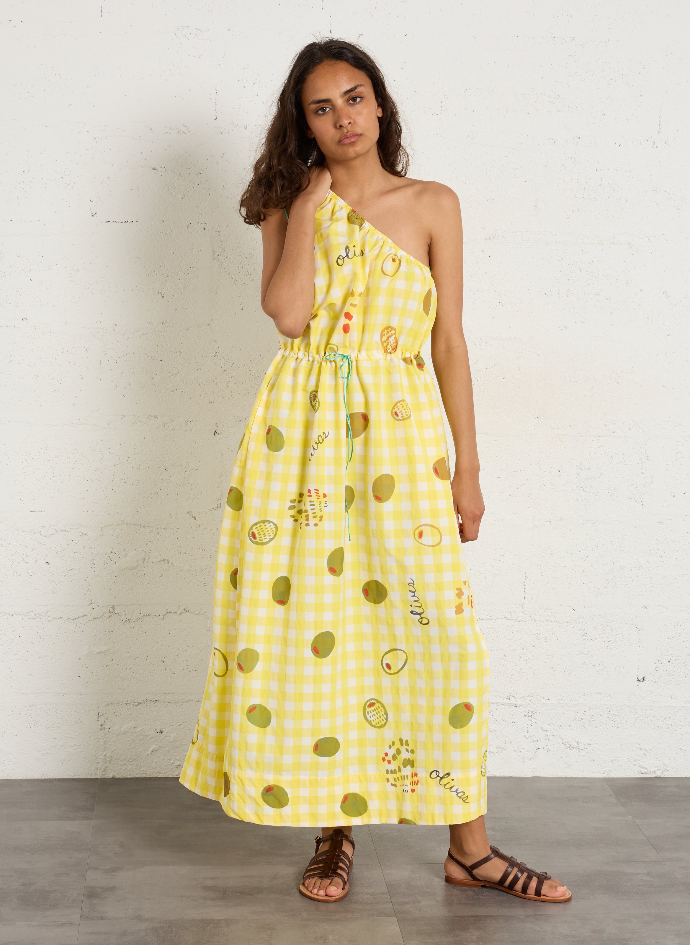 Sandales plates en cuir MELLOW YELLOW Marron