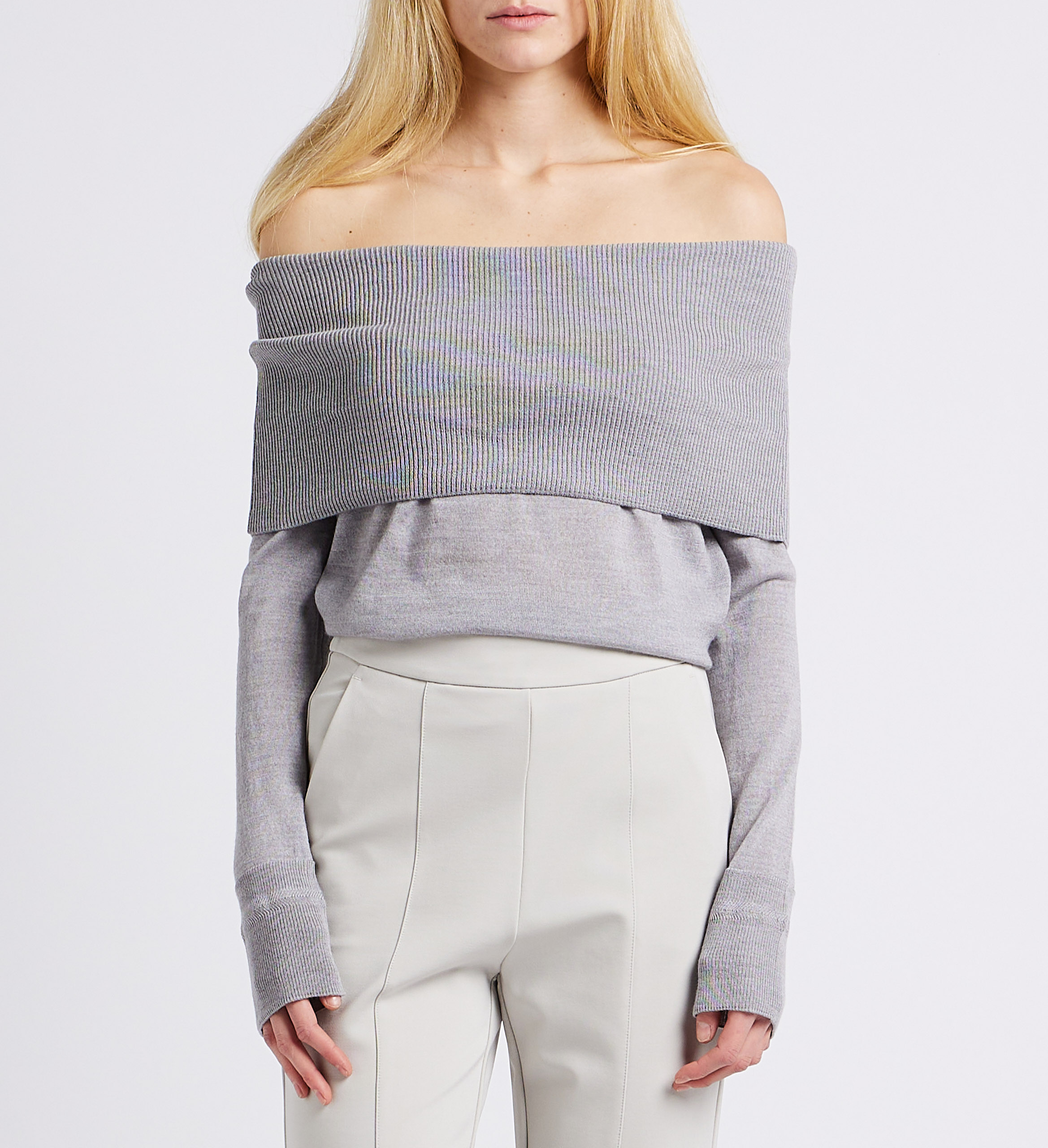 Straight off-the-shoolder wool sweater MAX MARA LEISURE