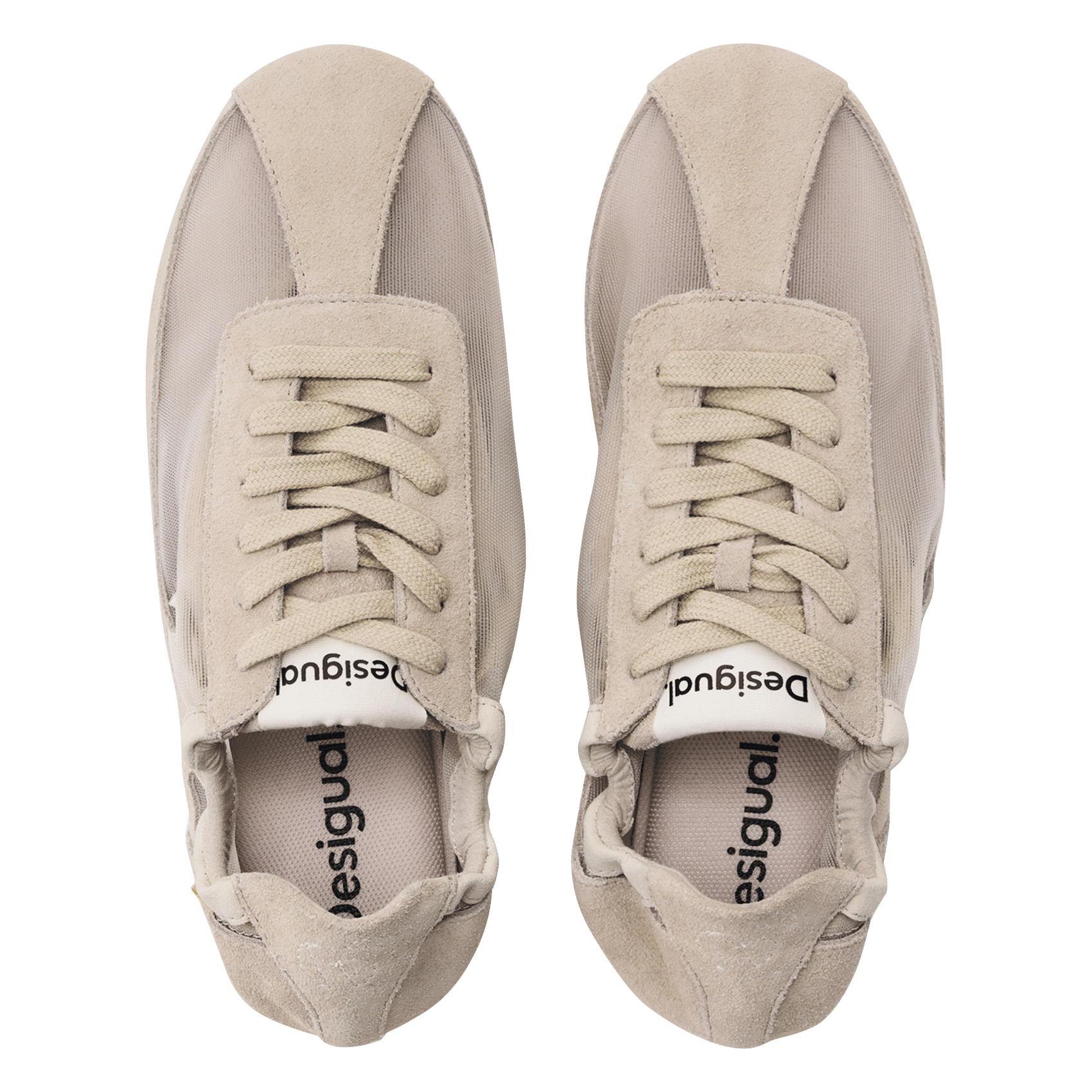 Baskets basses en cuir mélangé DESIGUAL Blanc