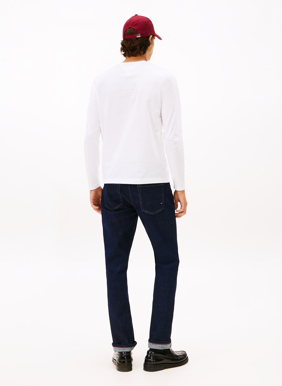 Tee-shirt col rond regular-fit en coton TOMMY HILFIGER Blanc