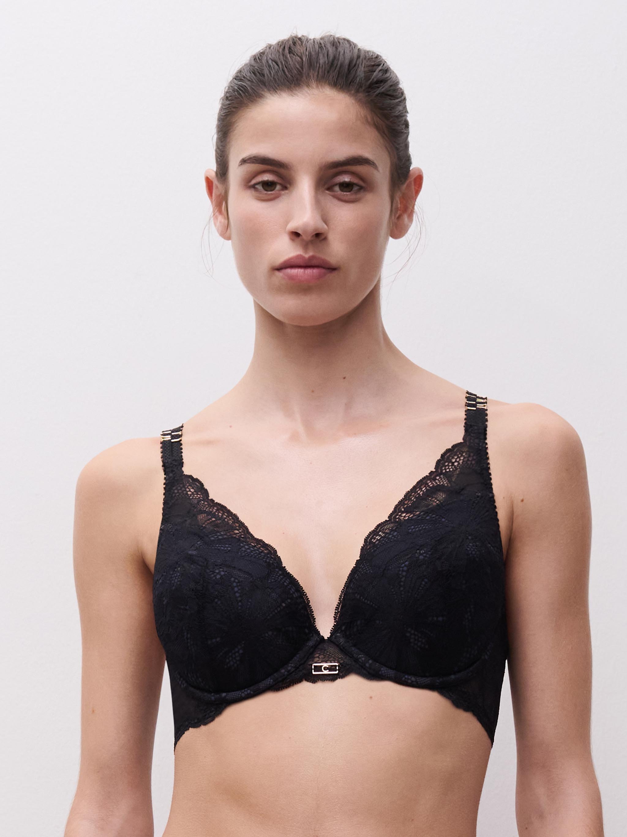 Push-up lace padded bra CHANTELLE Black
