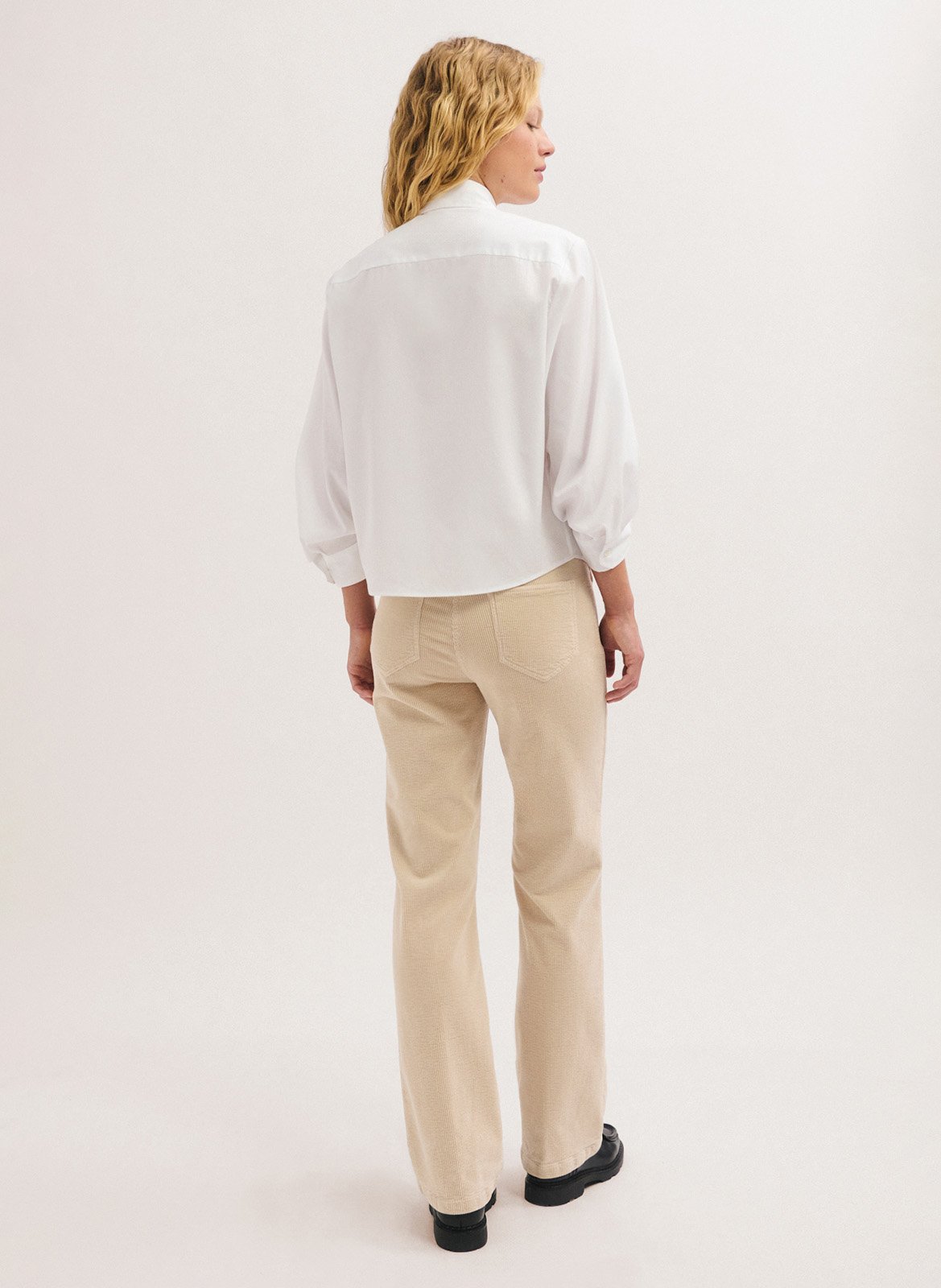 Straight cotton shirt PABLO White