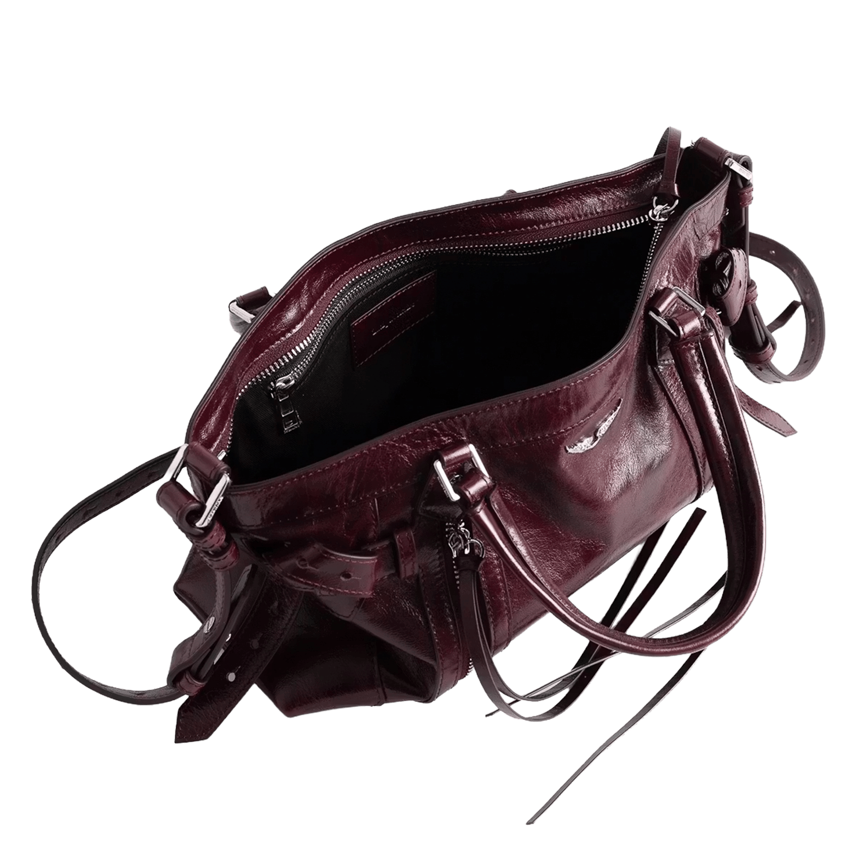 Leren schoudertas ZADIG&VOLTAIRE Violet