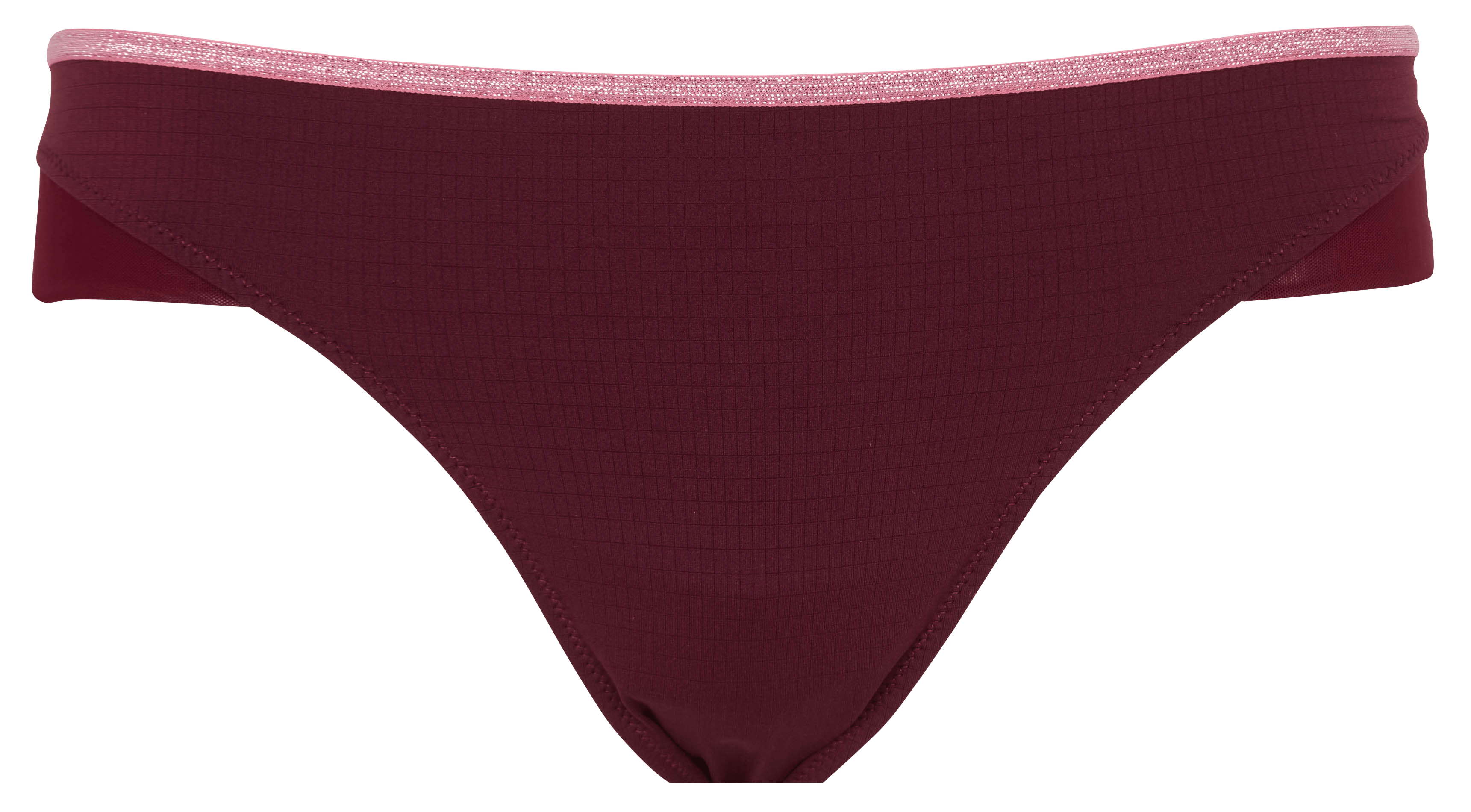 Tanga de dos materiales LA NOUVELLE Rojo