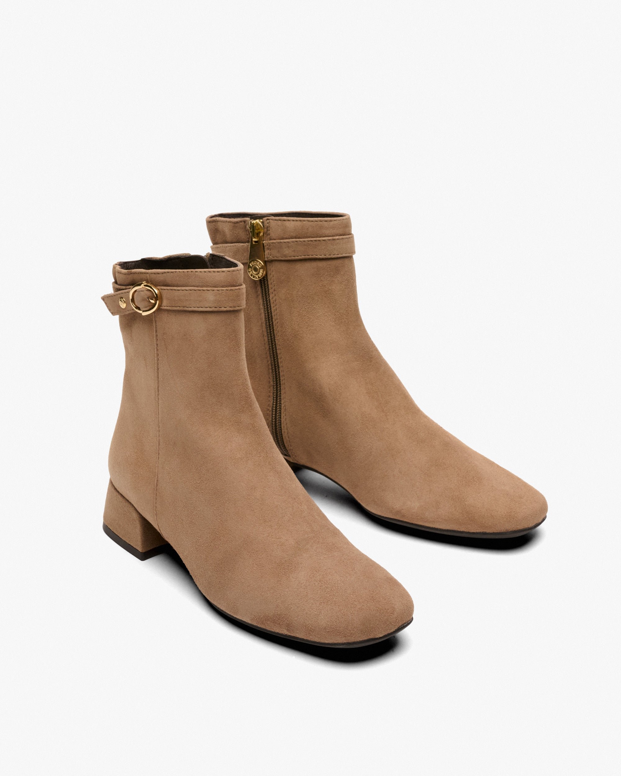 Grey suede ankle boots. PEDRO MIRALLES Grey