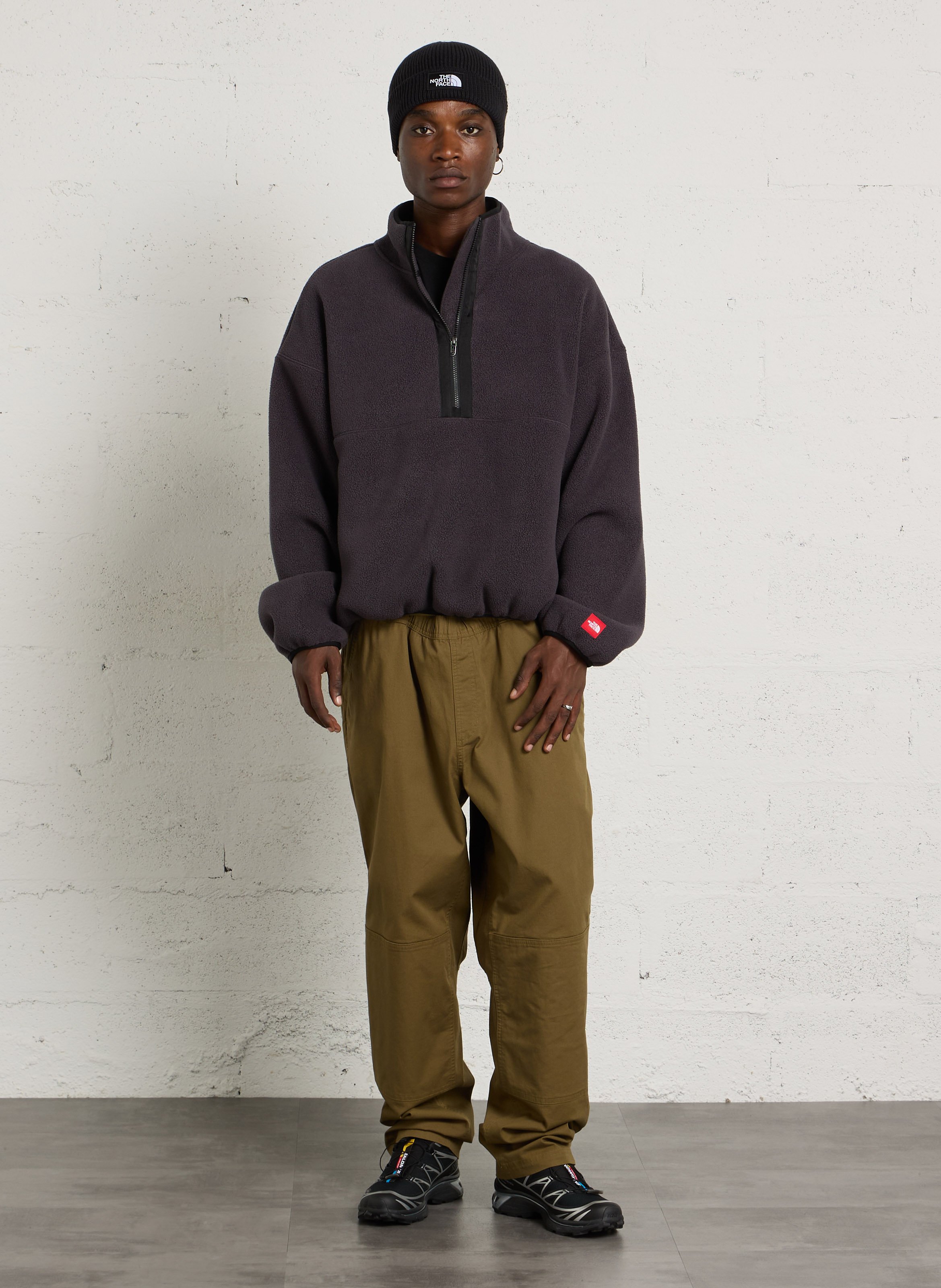 Fleece met opstaande kraag en rits in effen kleur THE NORTH FACE Grijs