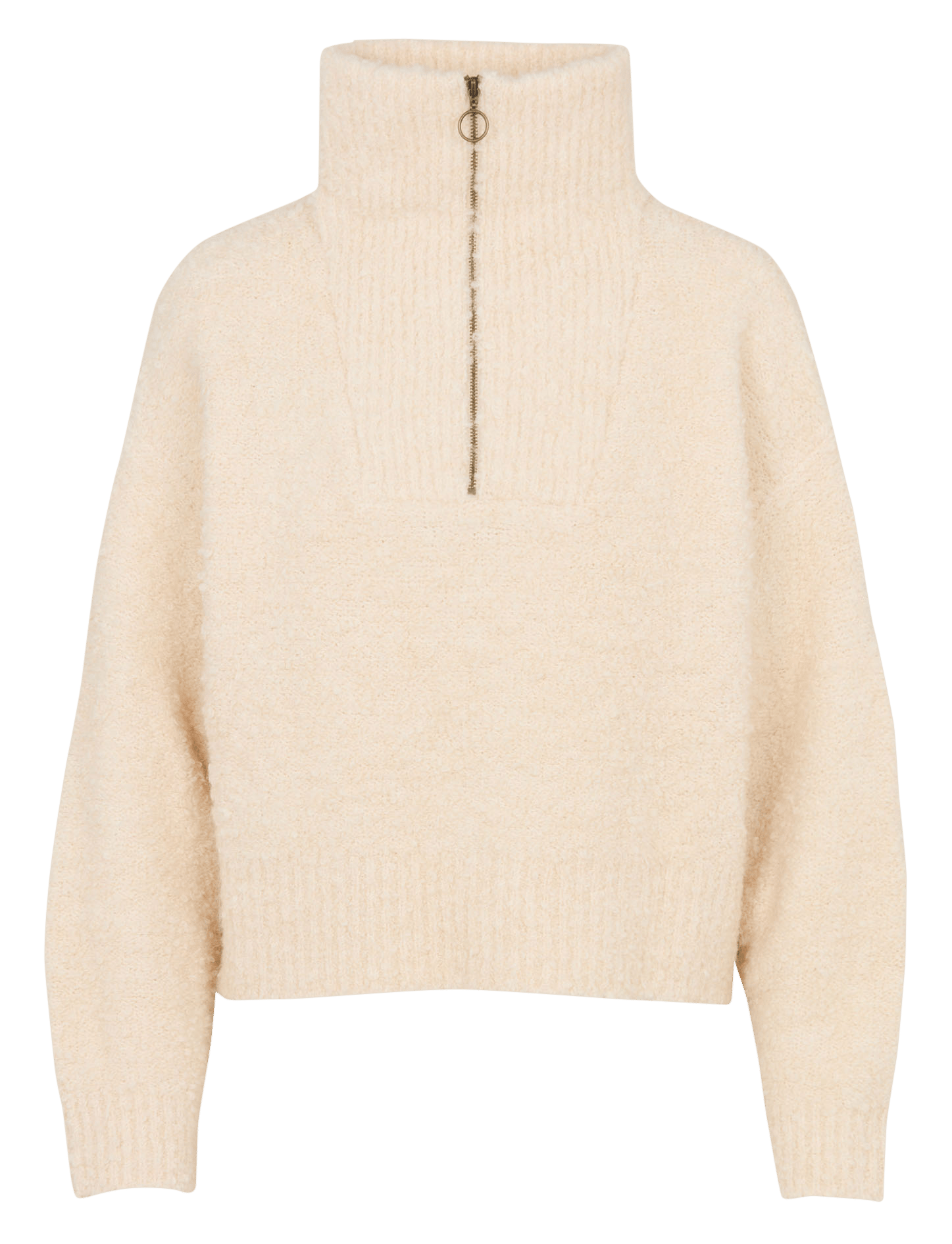 Pull ample col montant zippé BILLABONG Beige