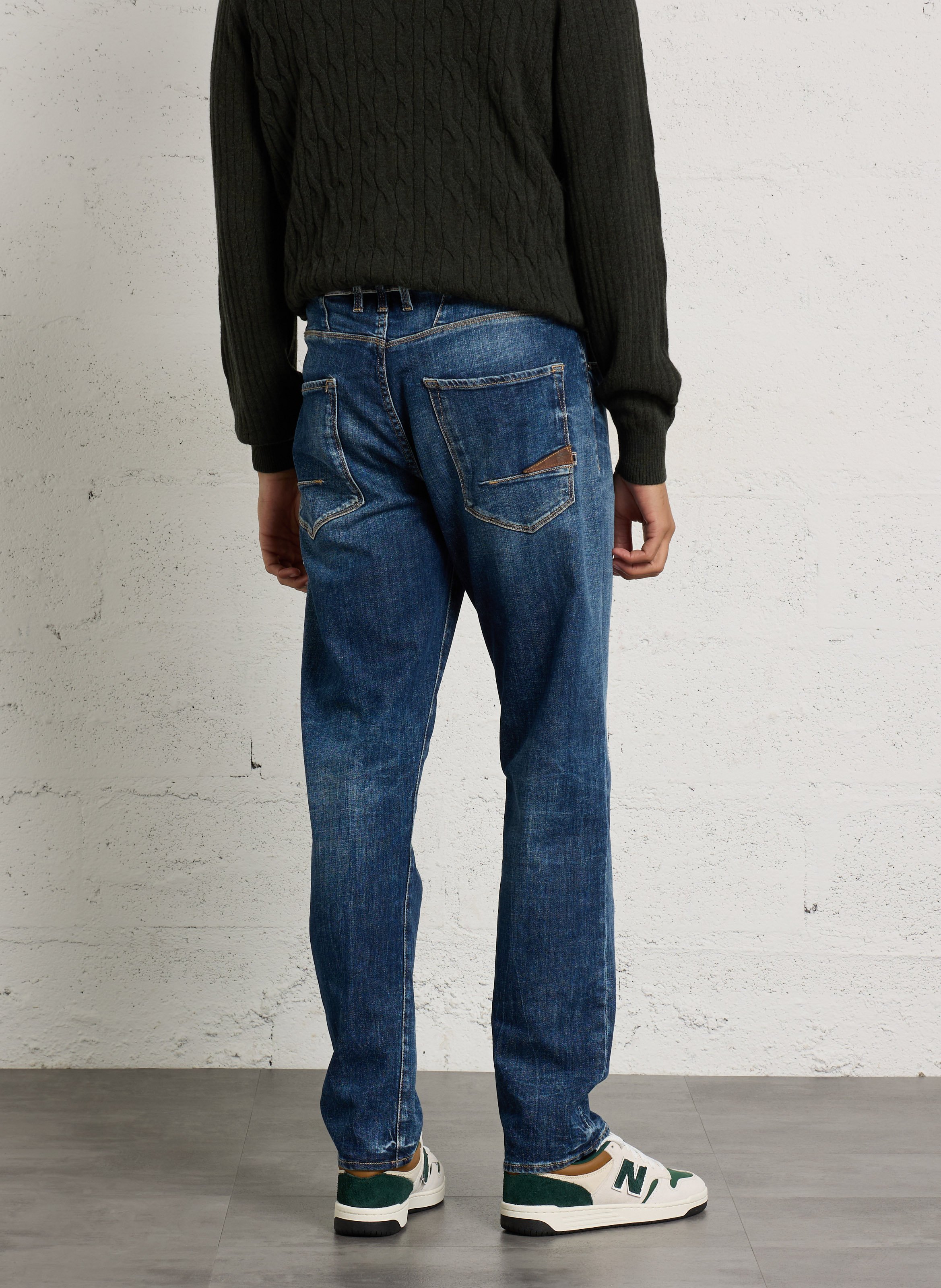 Cotton-blend straight jeans LE TEMPS DES CERISES Blue
