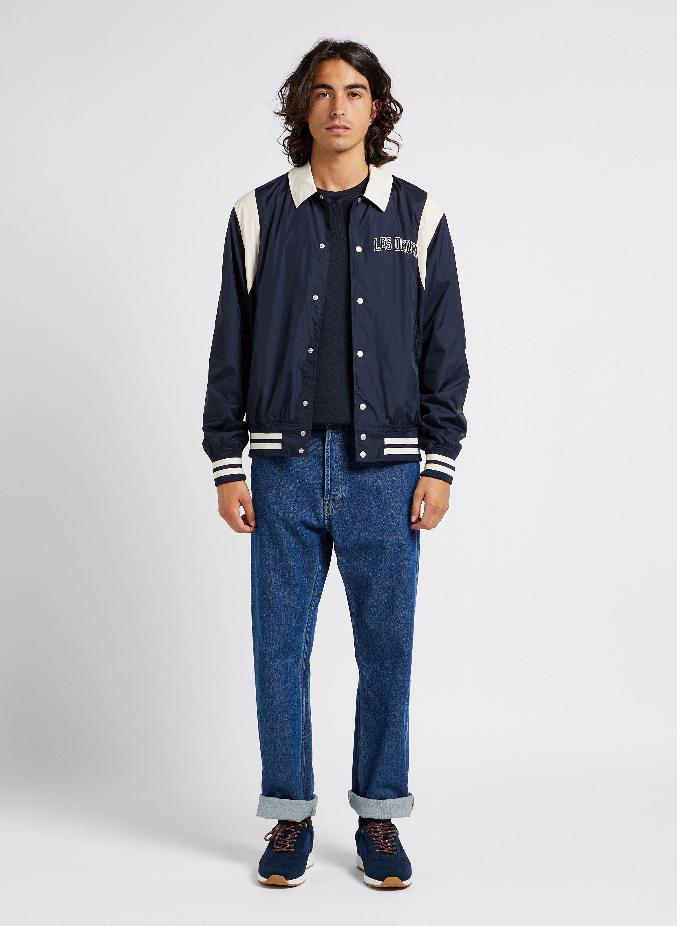 Blouson col classique  Bleu