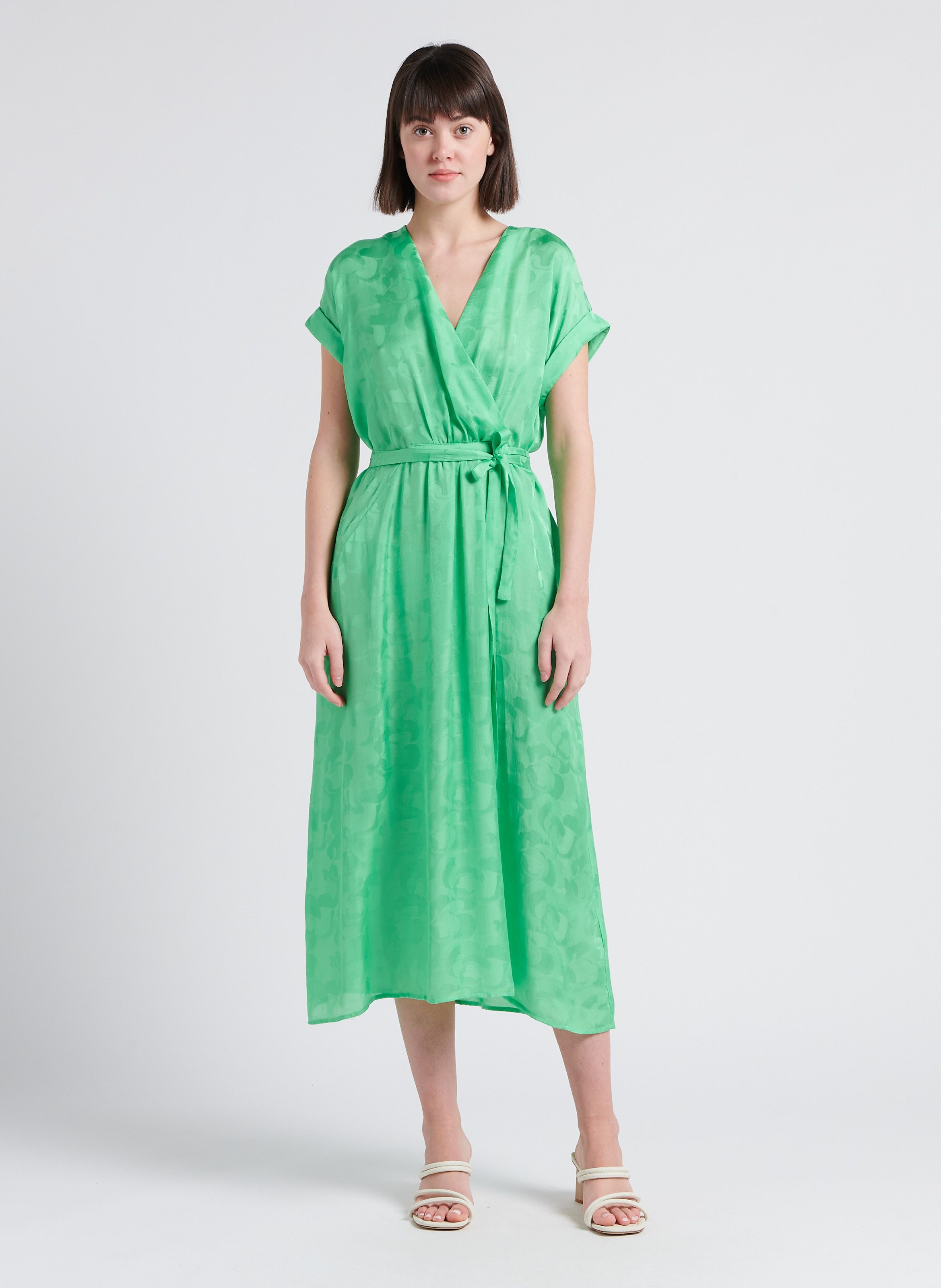 Robe Ample Col V Fluide Costa Vert Suncoo Femme Place des