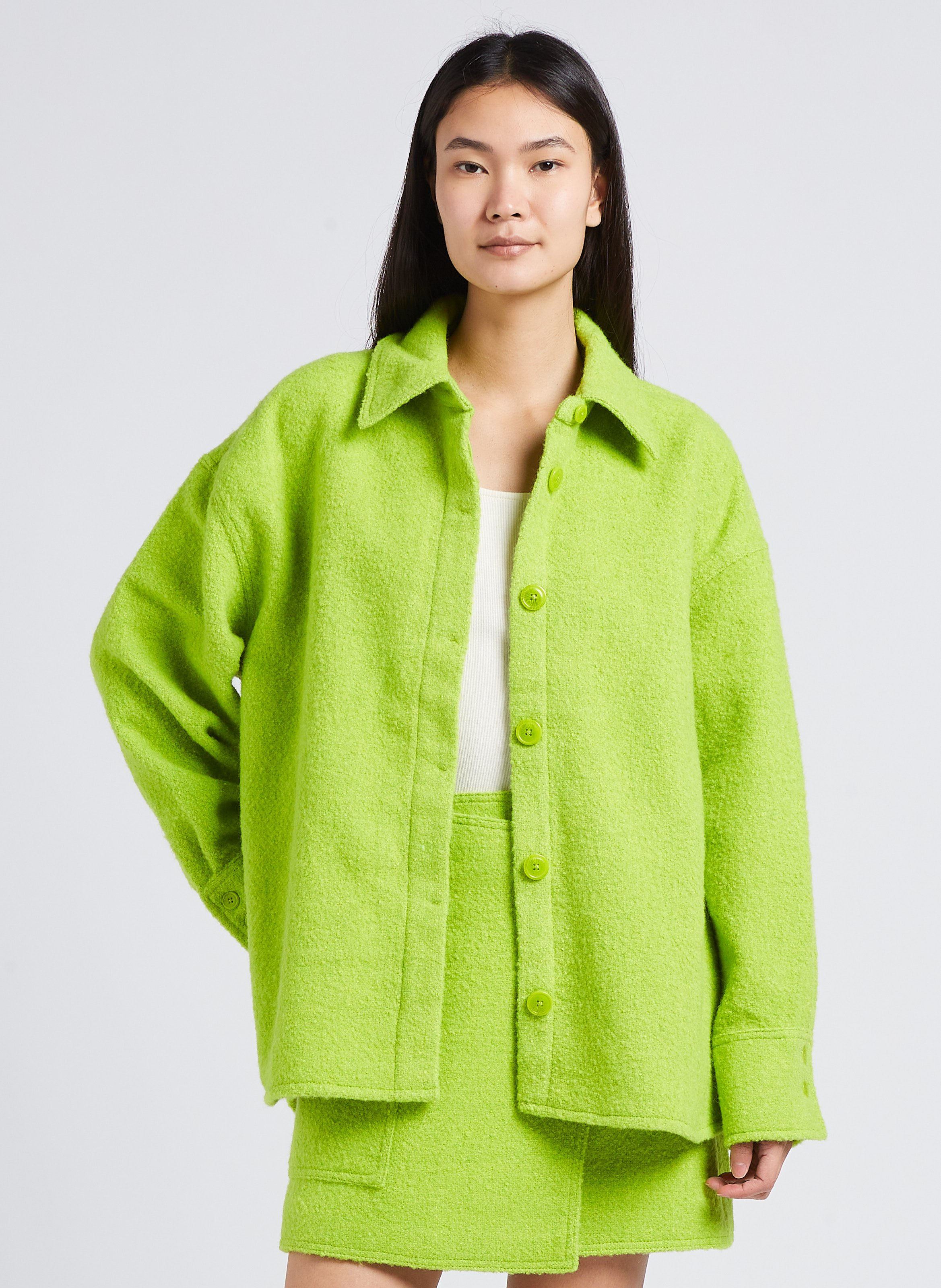 Veste ample col classique SAMSOE SAMSOE Vert