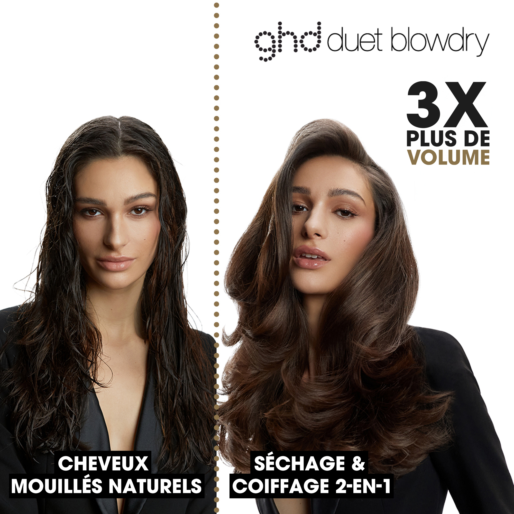 ghd Duet Blowdry 2-in-1 Styling Brush GHD Noir
