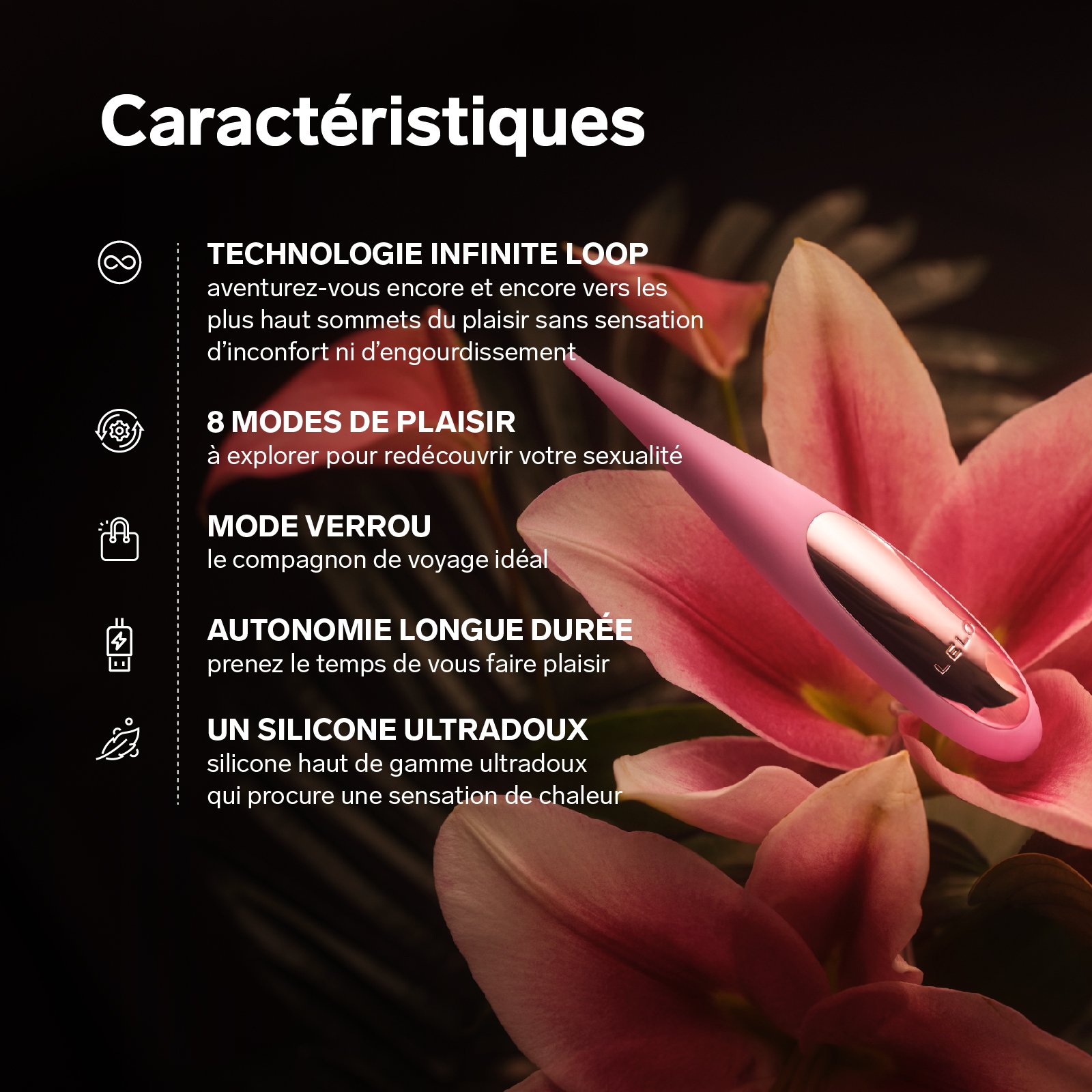 Stimulateur clitoridien ciblé, dot travel LELO Pink