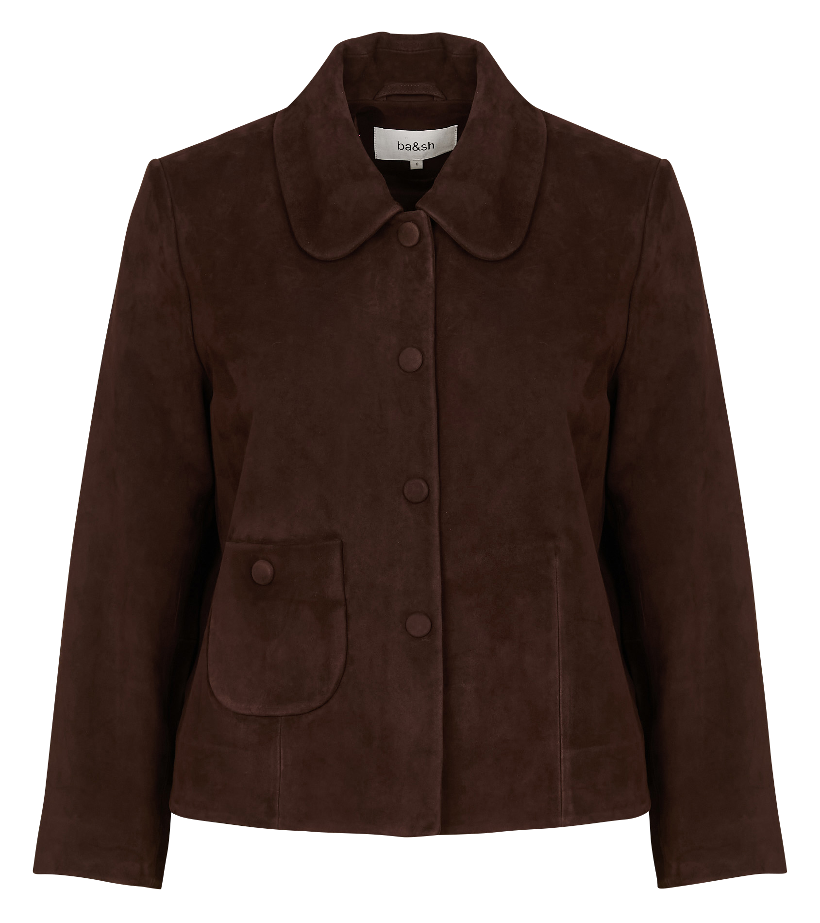 Geitenleren, suède jasje BA&SH Bruin