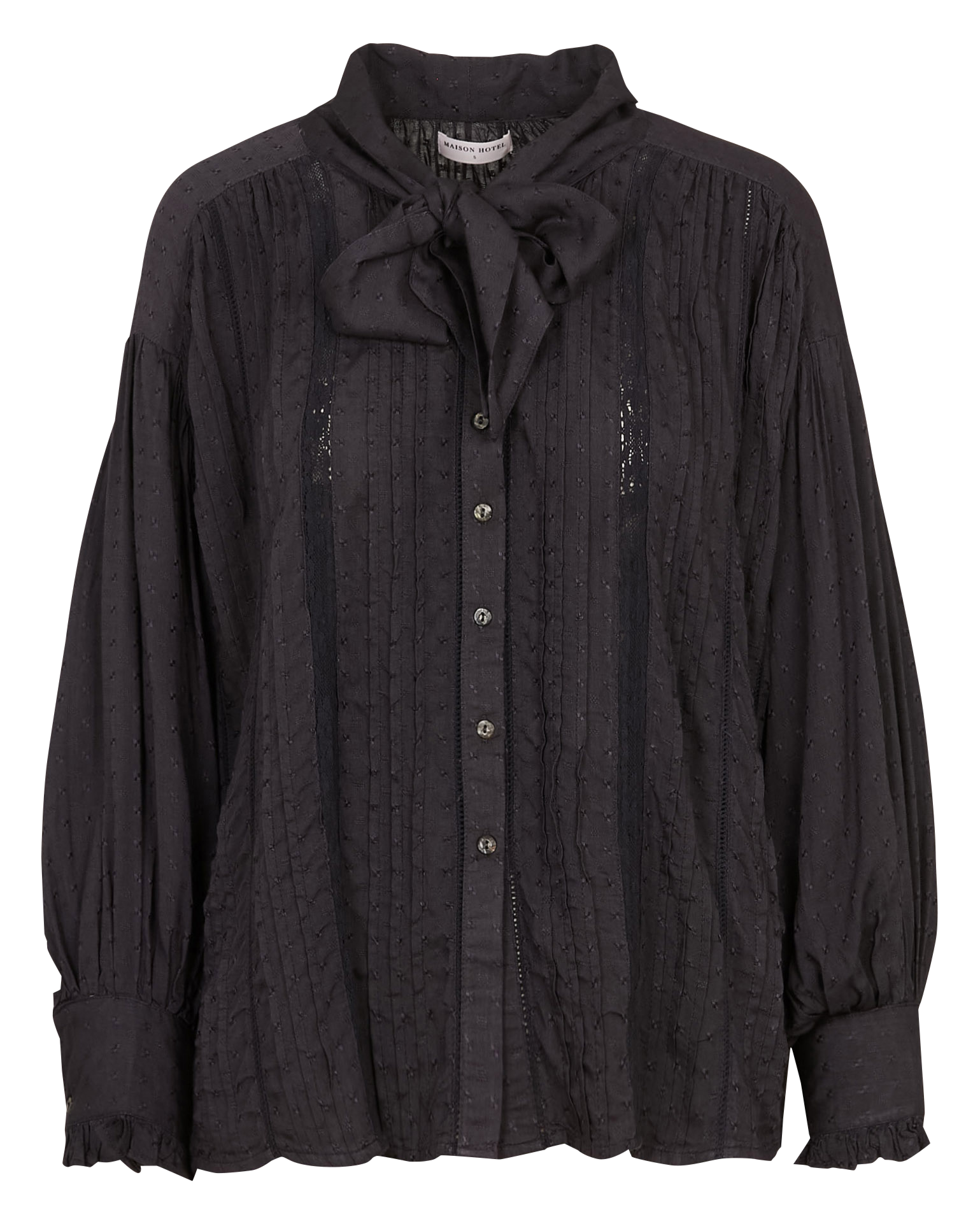 Openwork wool-blend hat MAISON HOTEL Black