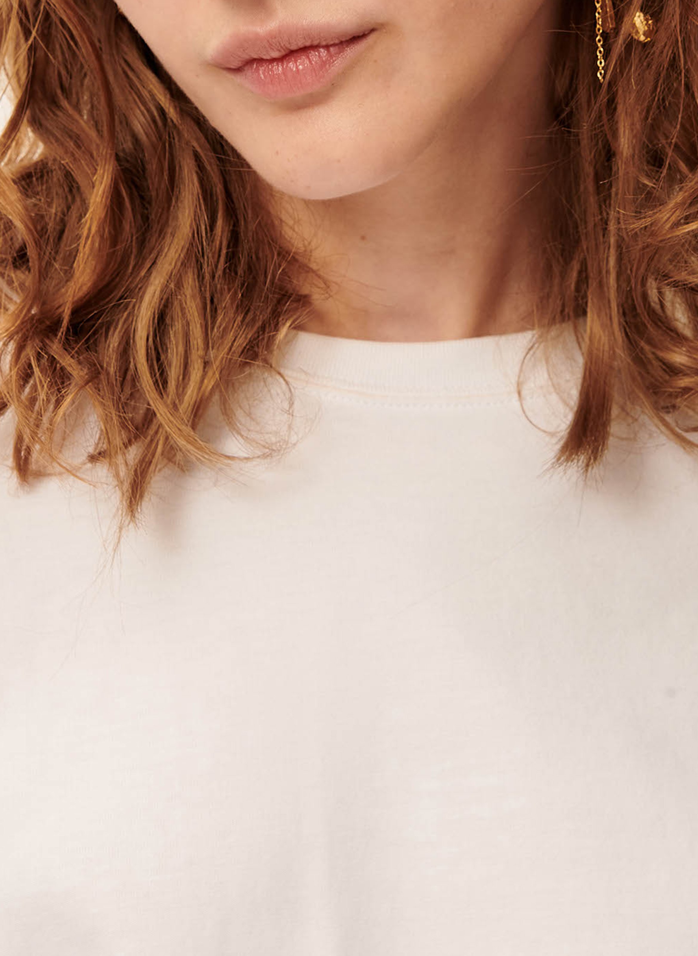 Loose-fit round-neck cotton T-shirt SESSUN White