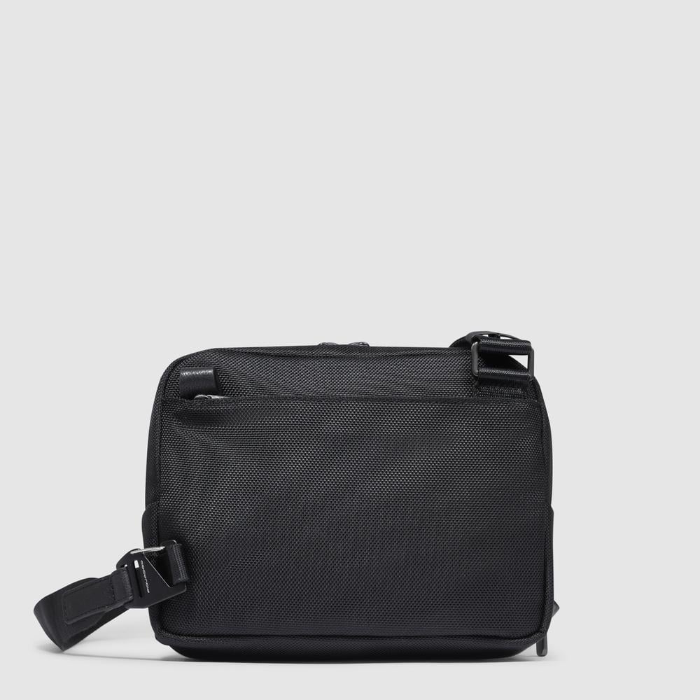 Ipad®mini crossbody bag in recycled fabric PIQUADRO Black