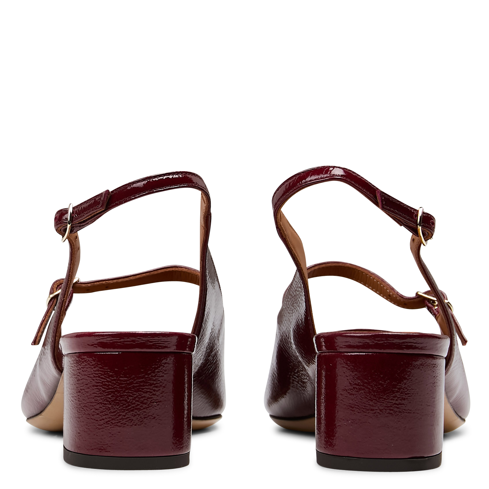 Babies en cuir vernis RIVECOUR Rouge