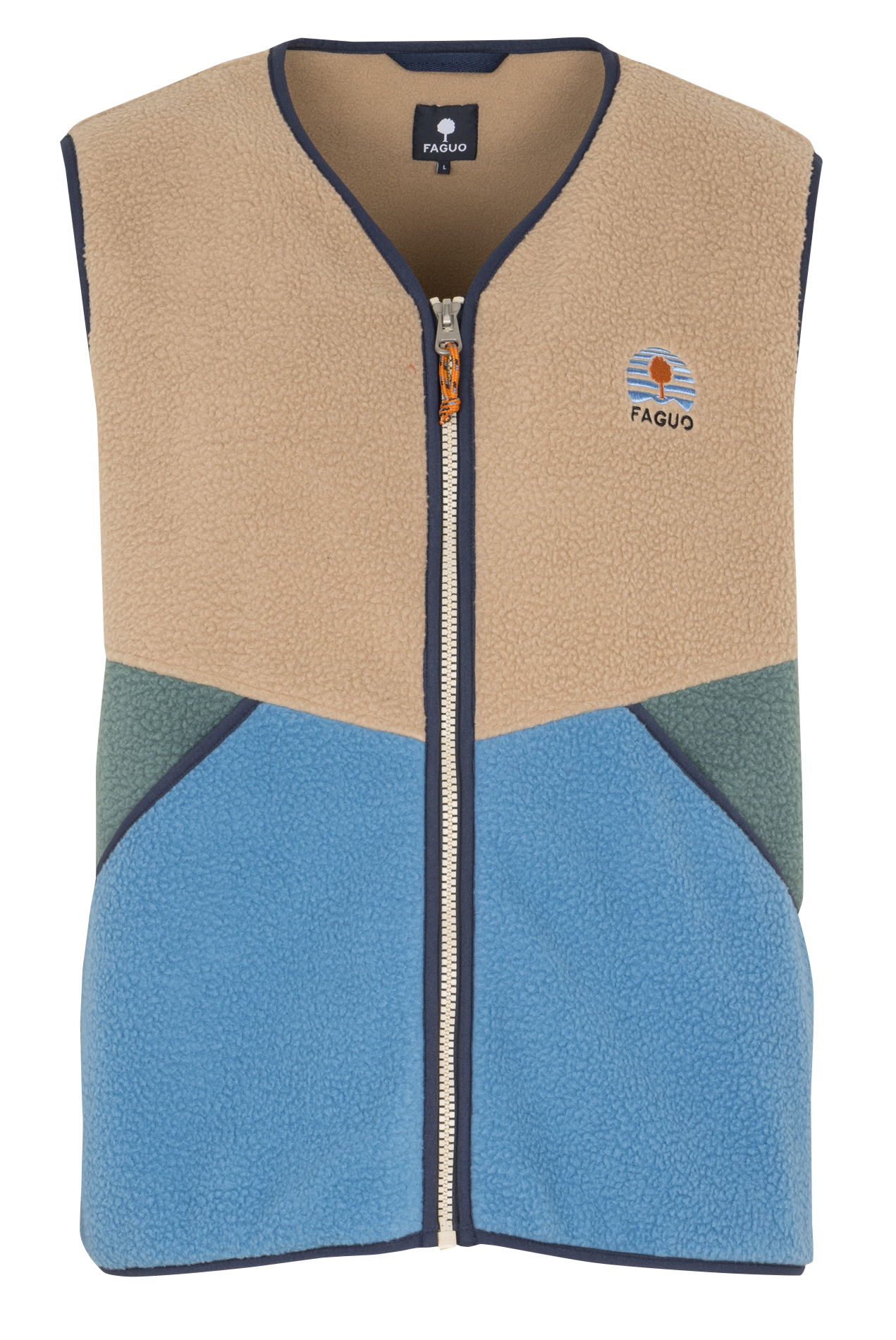 Oversized mouwloze fleece FAGUO Beige