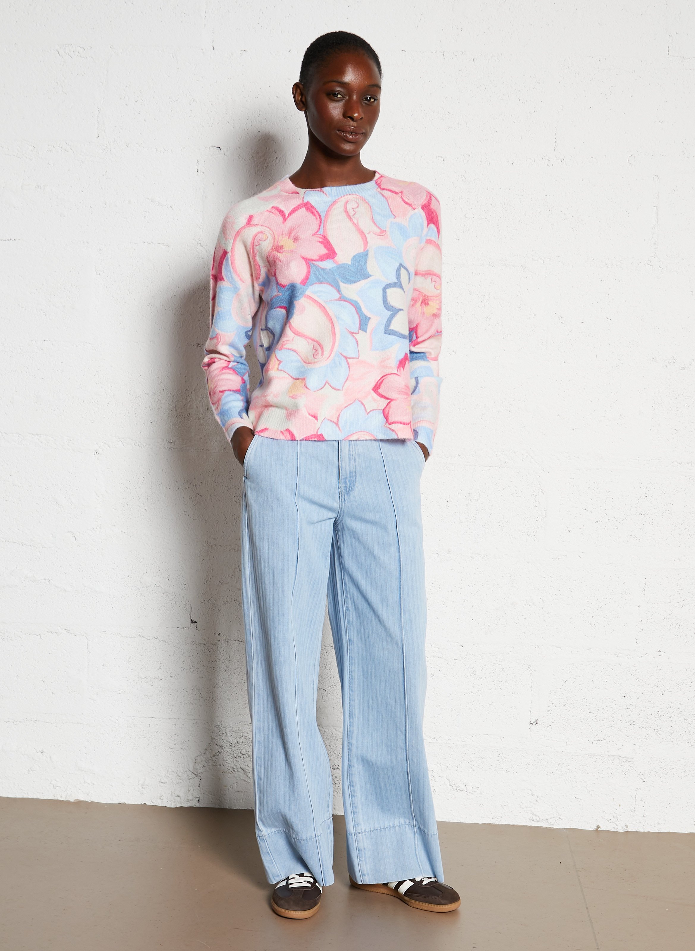 Straight-cut round-neck sweater LA PETITE ETOILE Pink