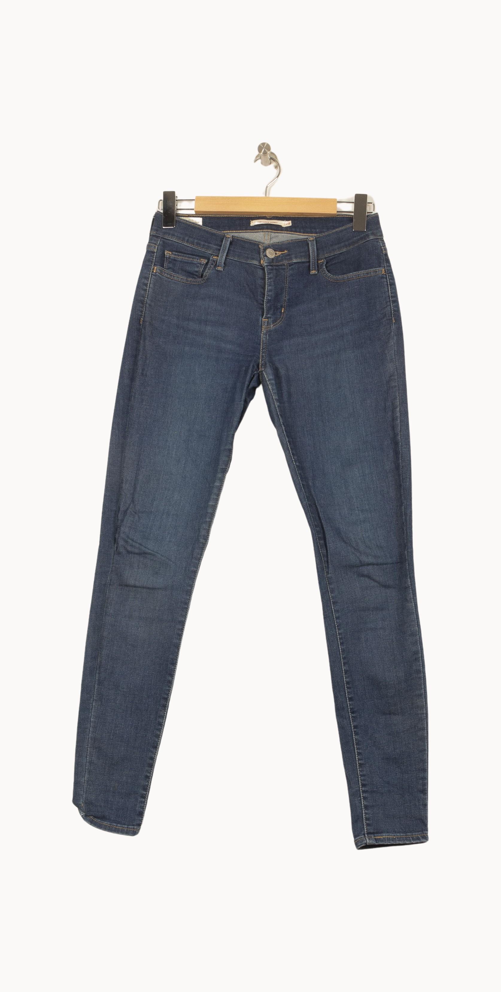 Cropped slim jeans with studs LEVI'S - Seconde main Blue