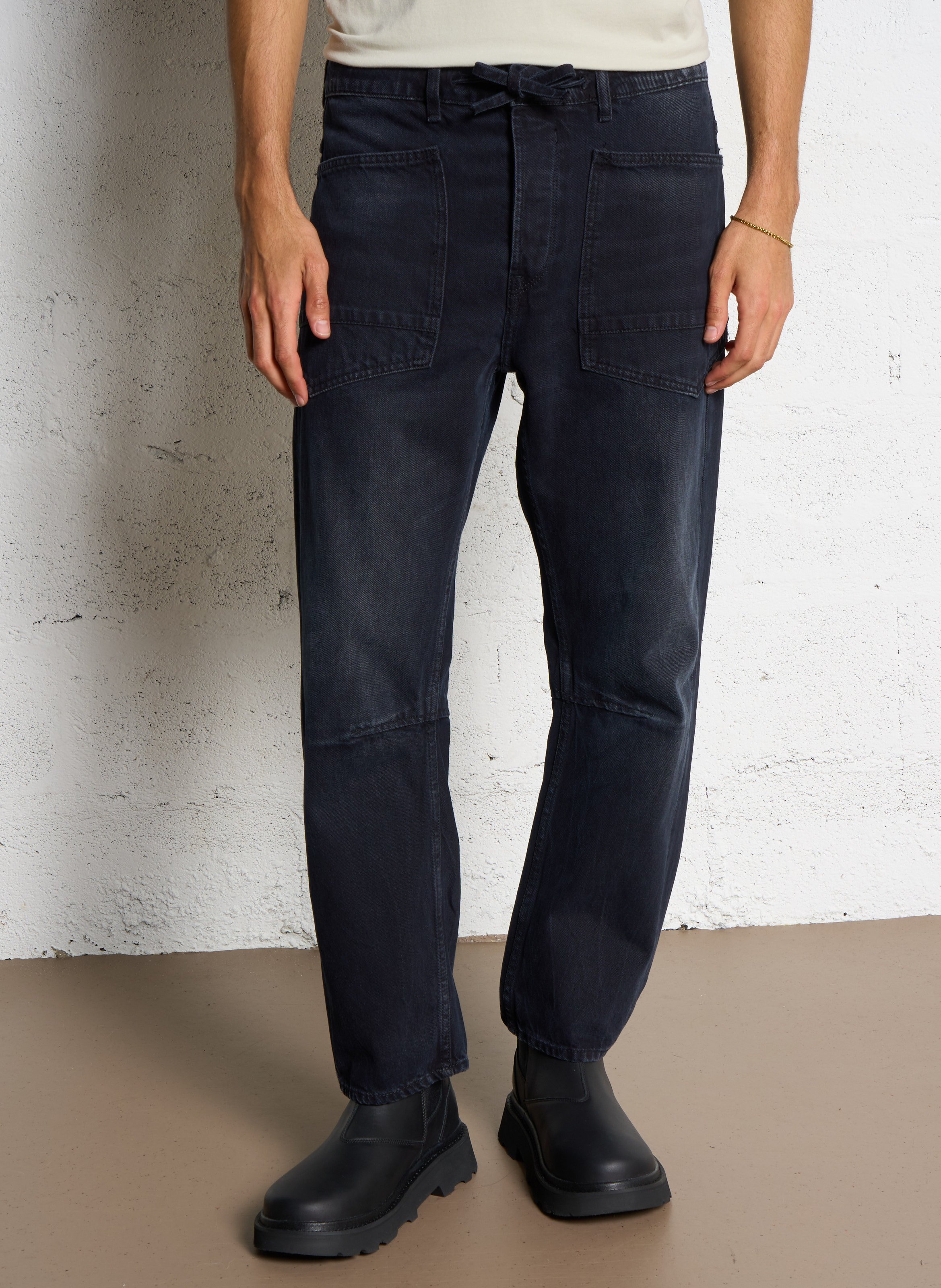 Loose cotton jeans LE TEMPS DES CERISES Blue