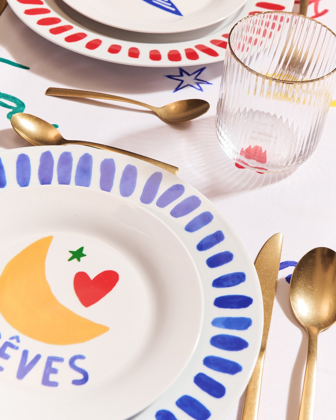 L'assiette rêves en porcelaine EMOI EMOI Blanc