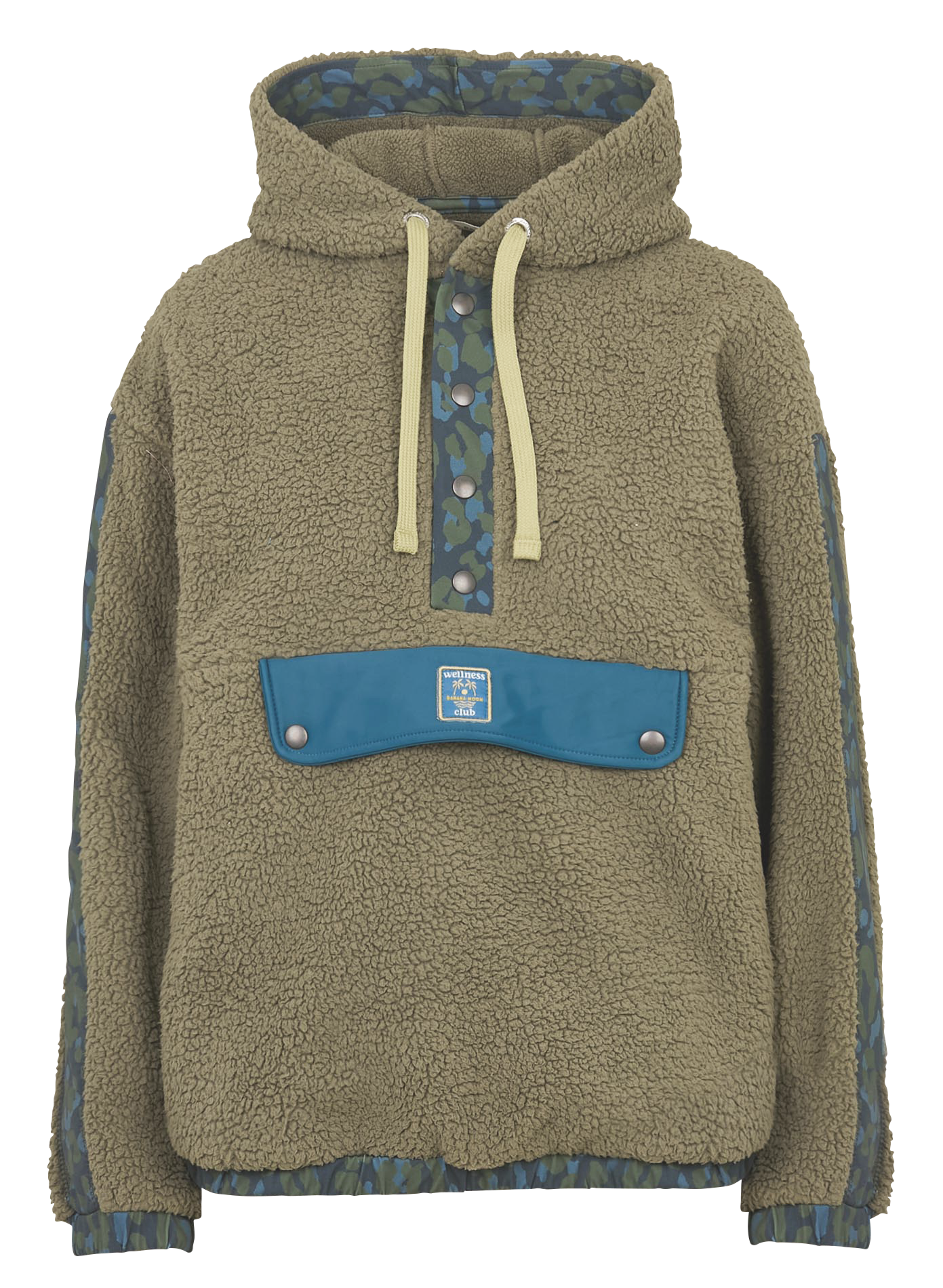 Sweat ample à capuche teddy  BANANA MOON Vert