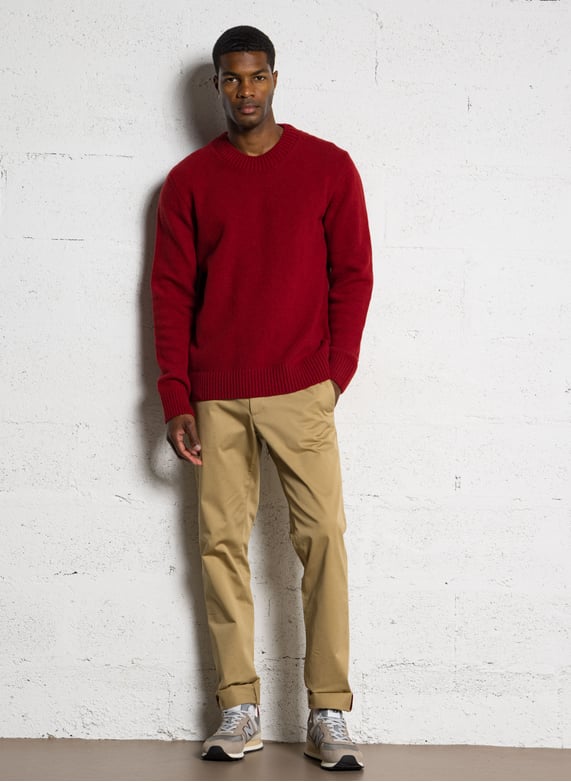 Low-top leather mix sneakers - Look 2