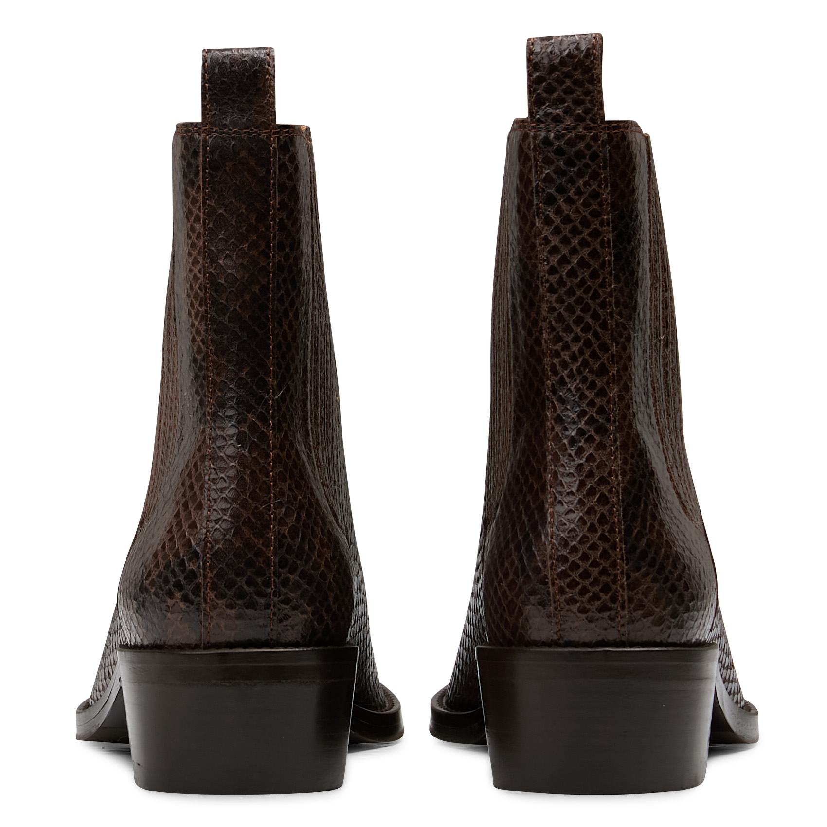 Bottines en cuir imprimé  BOBBIES Marron