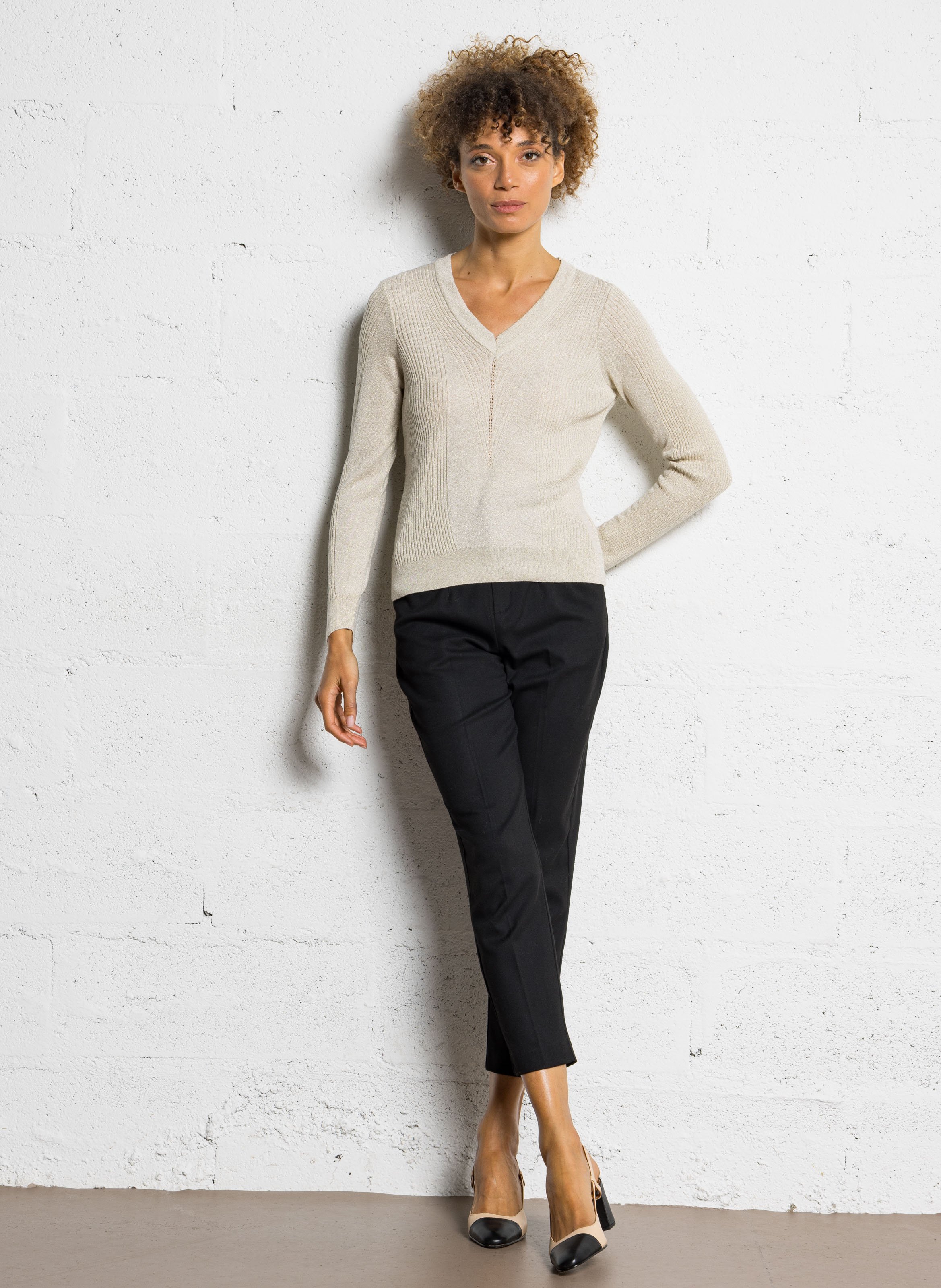 Pantalon droit  SUD EXPRESS Noir