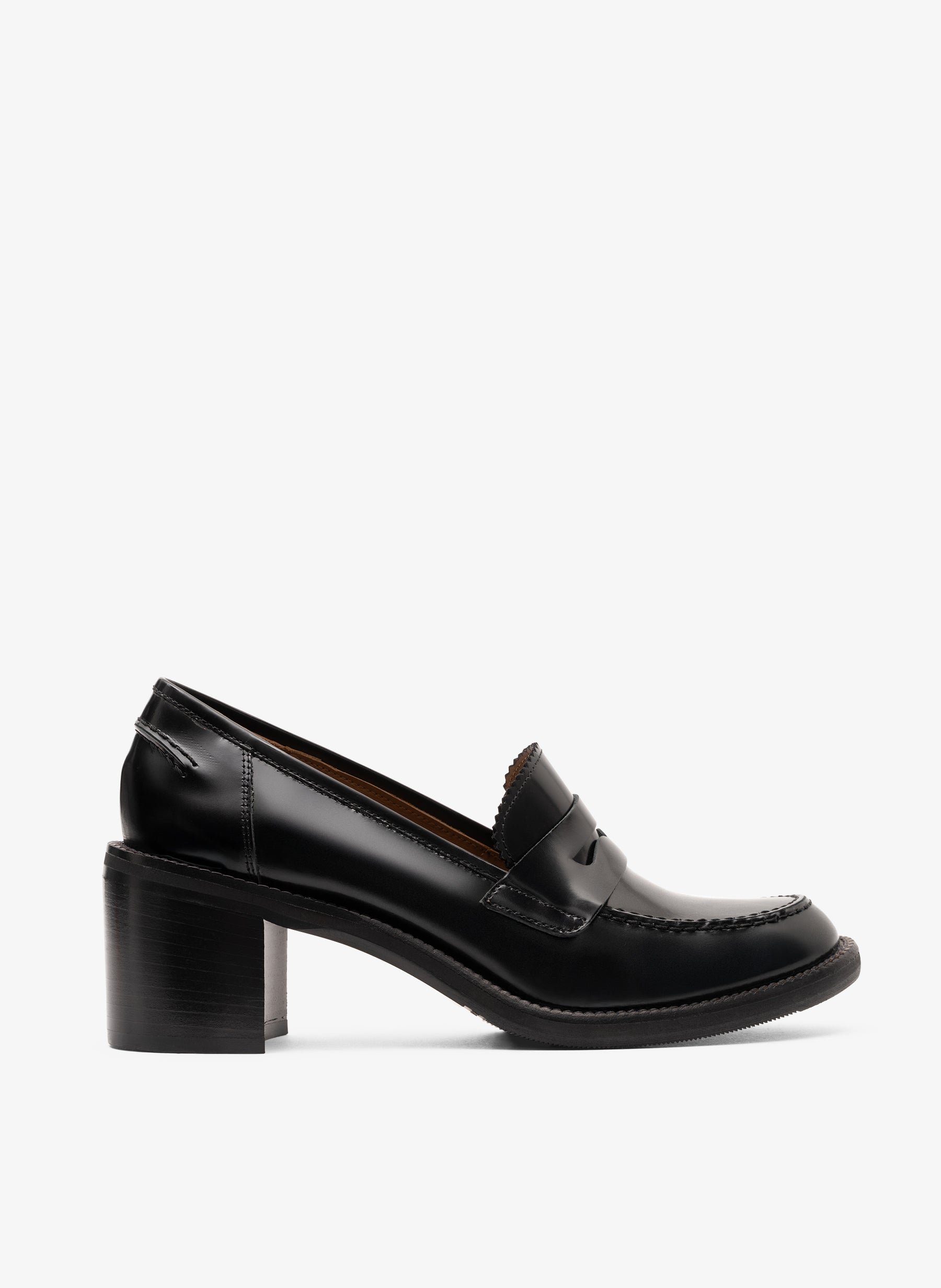 Black brushed leather moccasins PARALLELE PARIS Black